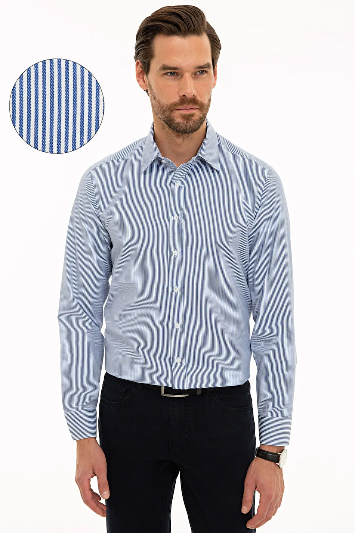 Mavi Slim Fit Gömlek