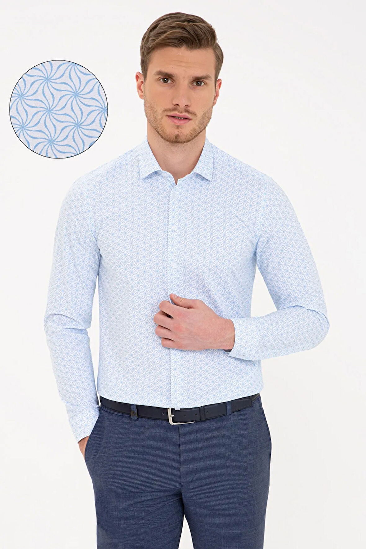 Açık Mavi Slim Fit Gömlek