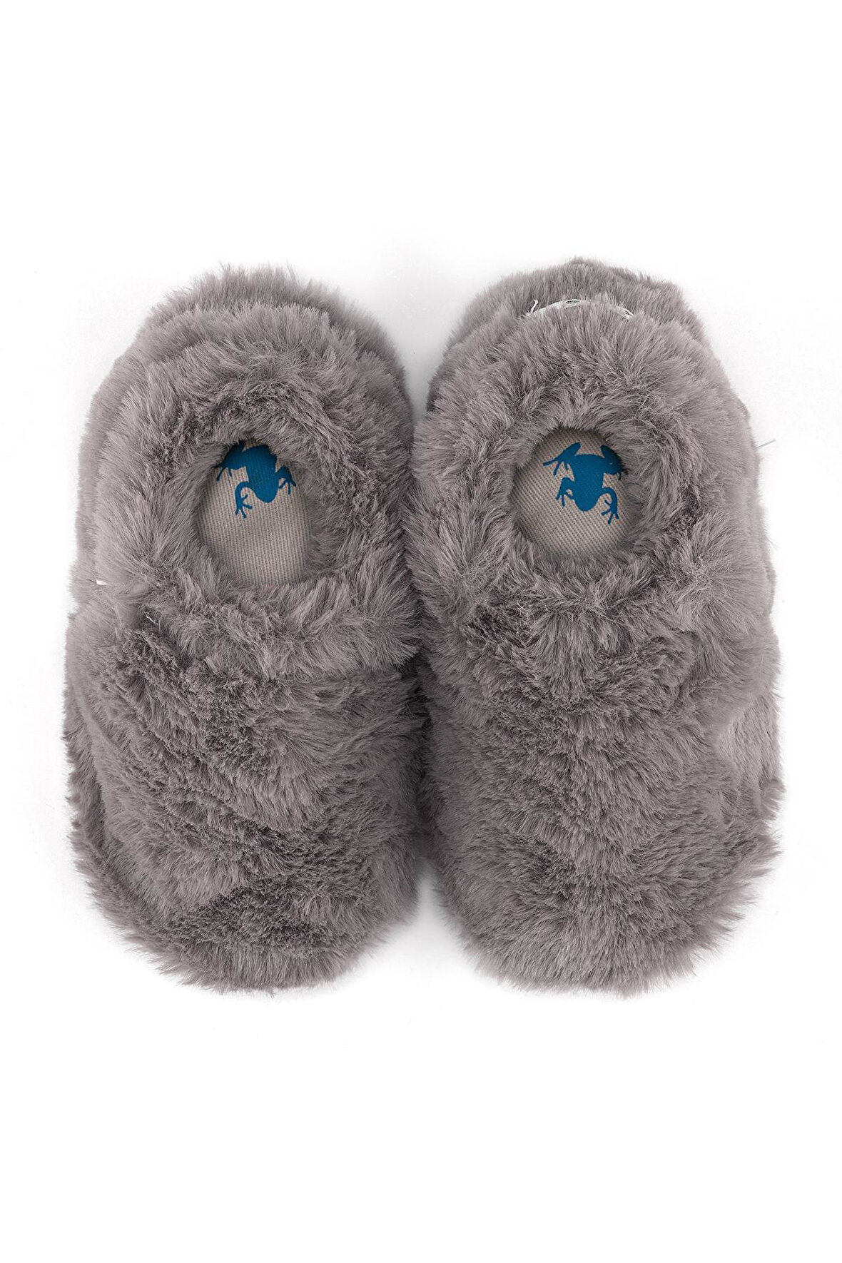 Furry Furry Gri Kürk Barefoot Patik (Hediye Seti)