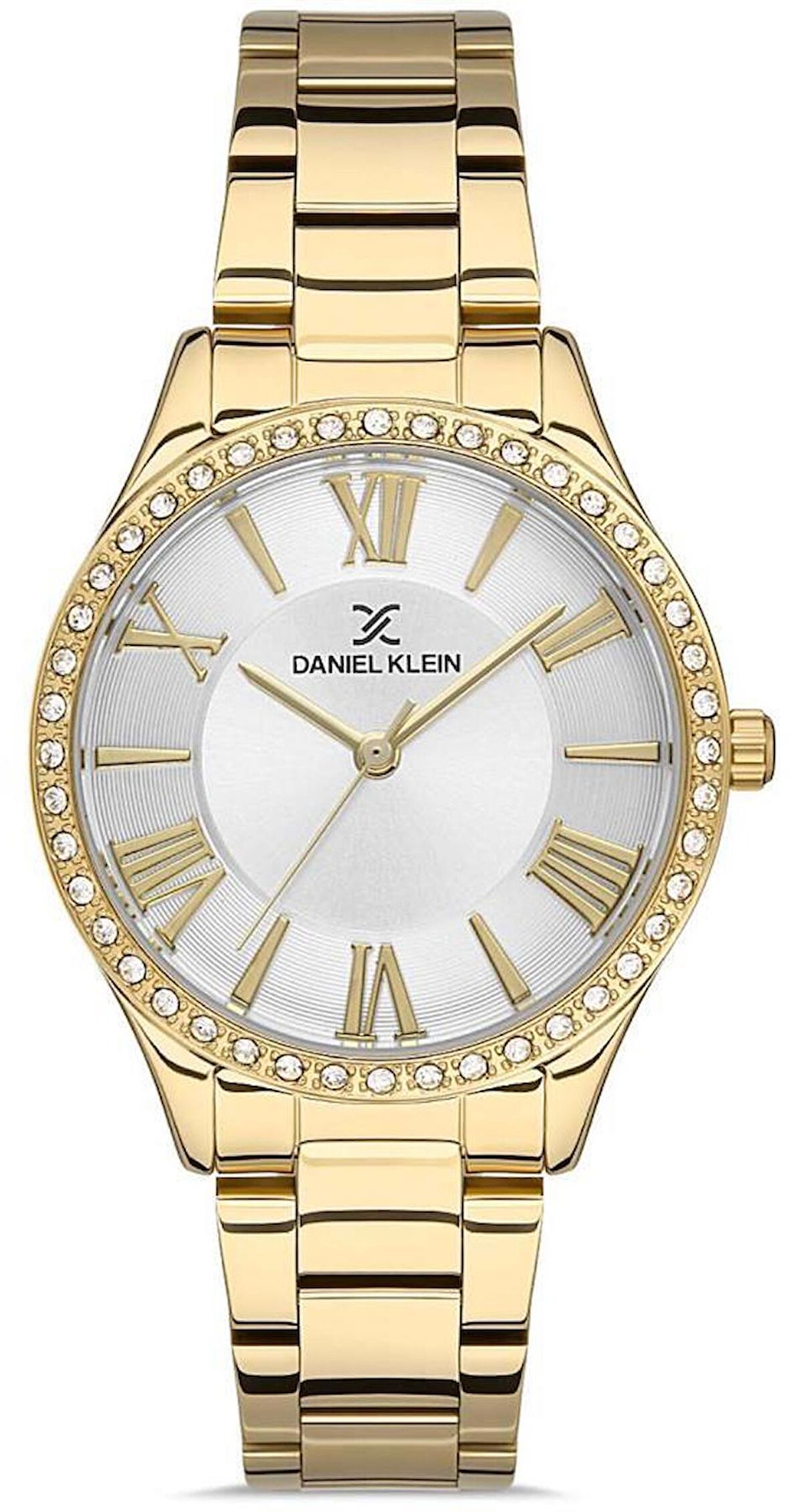 DANIEL KLEIN DK102-DKE.1.10290-6 ALTIN KAPLAMA TAŞLI KADIN KOL SAATİ