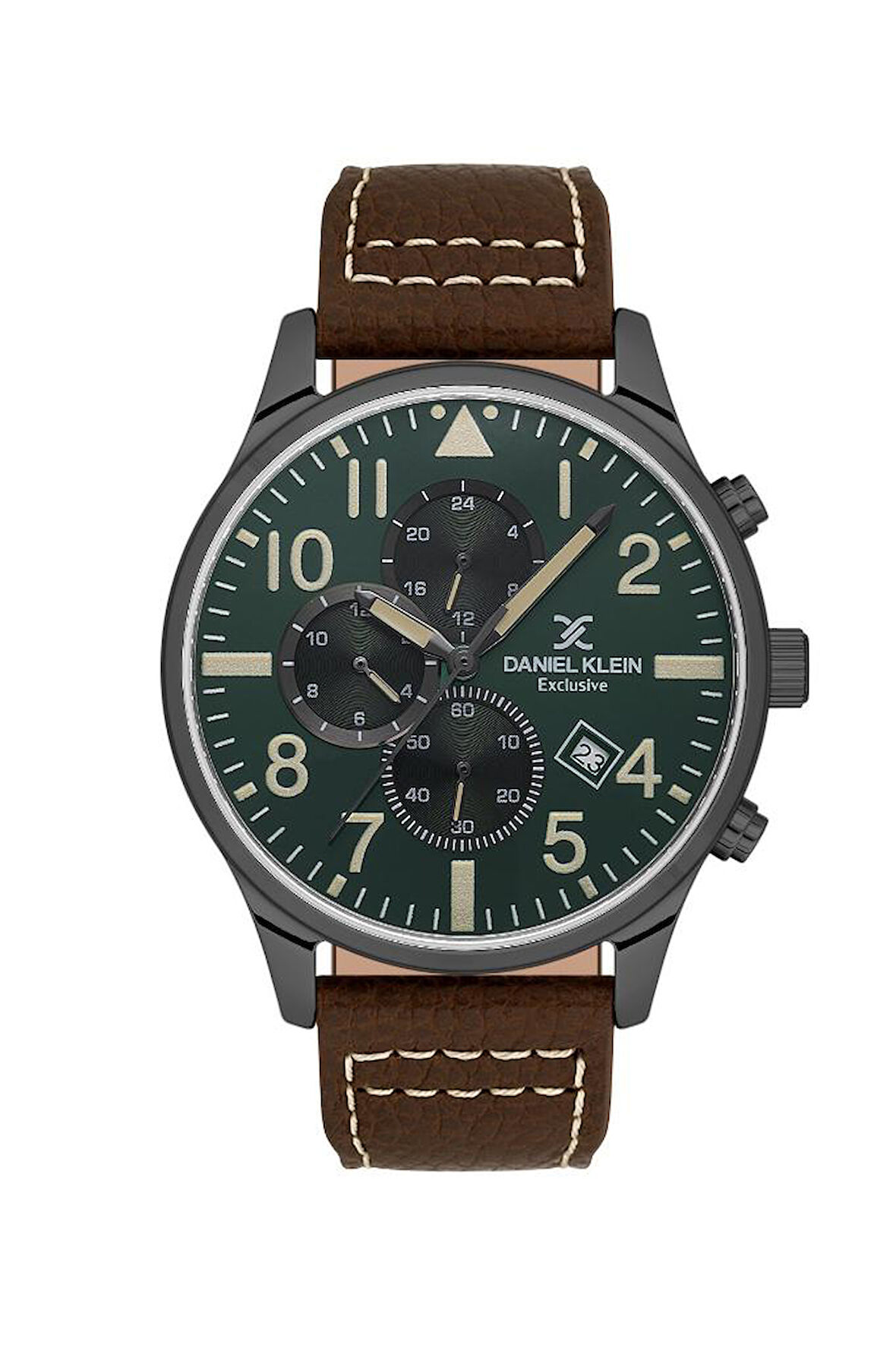 Daniel Klein DKE.1.10415.3 Tüm Fonksiyonları Aktif Deri Kordonlu Kahverengi Erkek Kol Saati