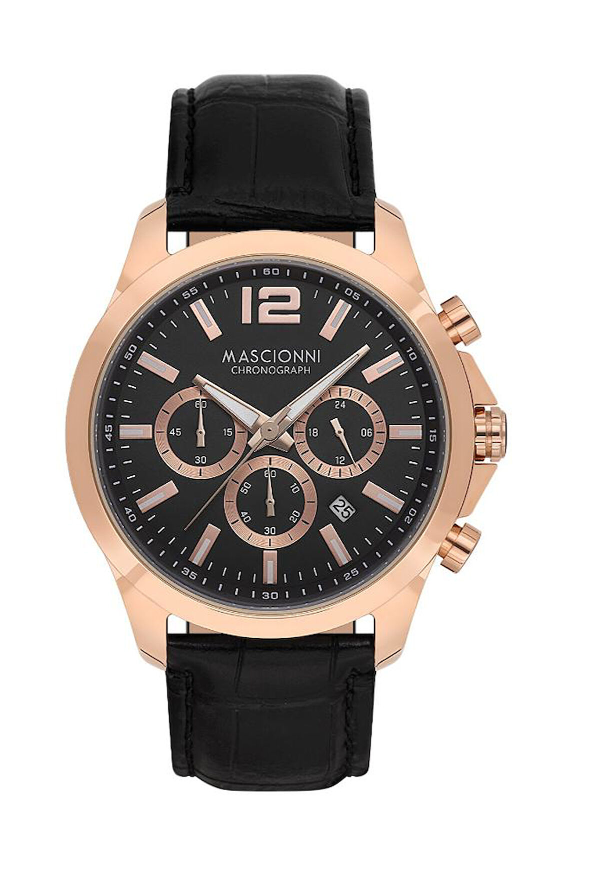 Mascionni M.1.1262L.4 Fonksiyonlar Aktif Chronograph Siyah Erkek Kol Saati