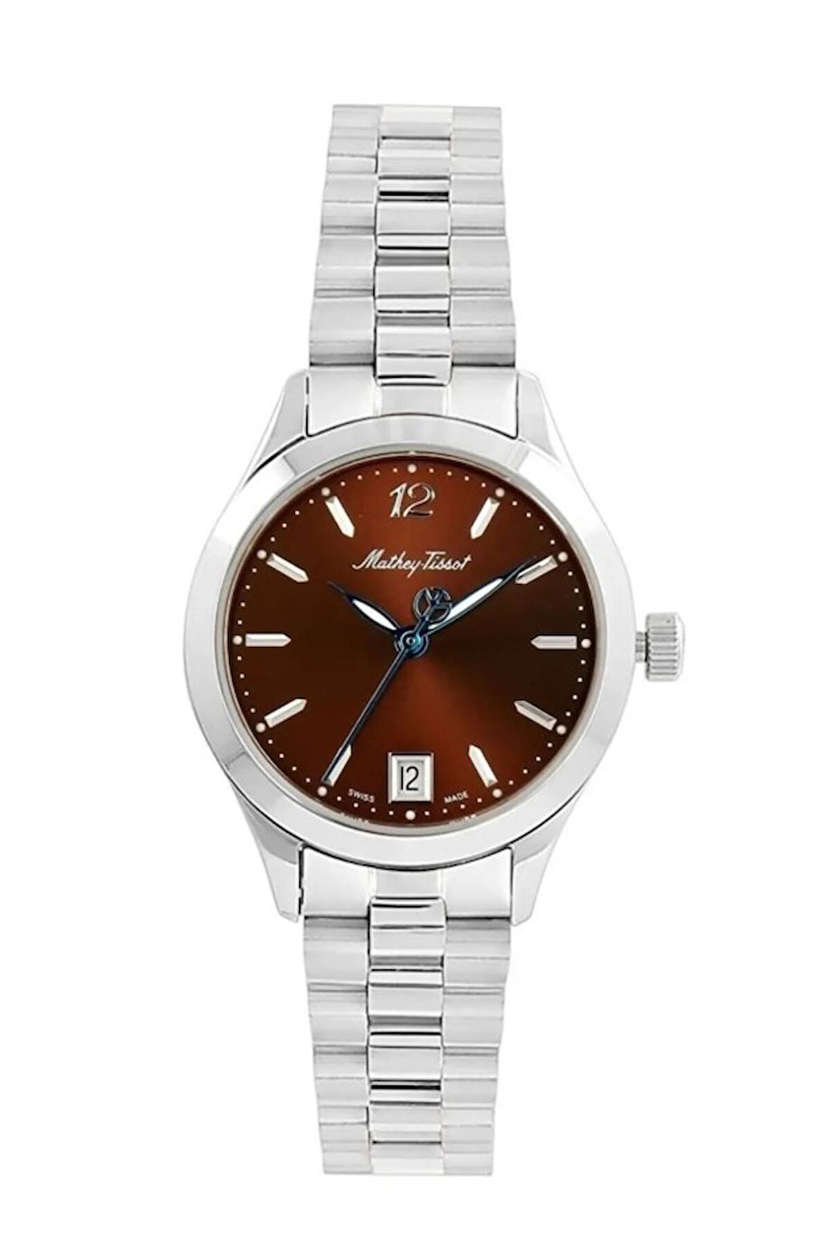 Mathey Tissot D11MAM Swiss Made Çelik Kordon 5 ATM Suya Dayanıklı Metalik Renk Kadın Kol Saati