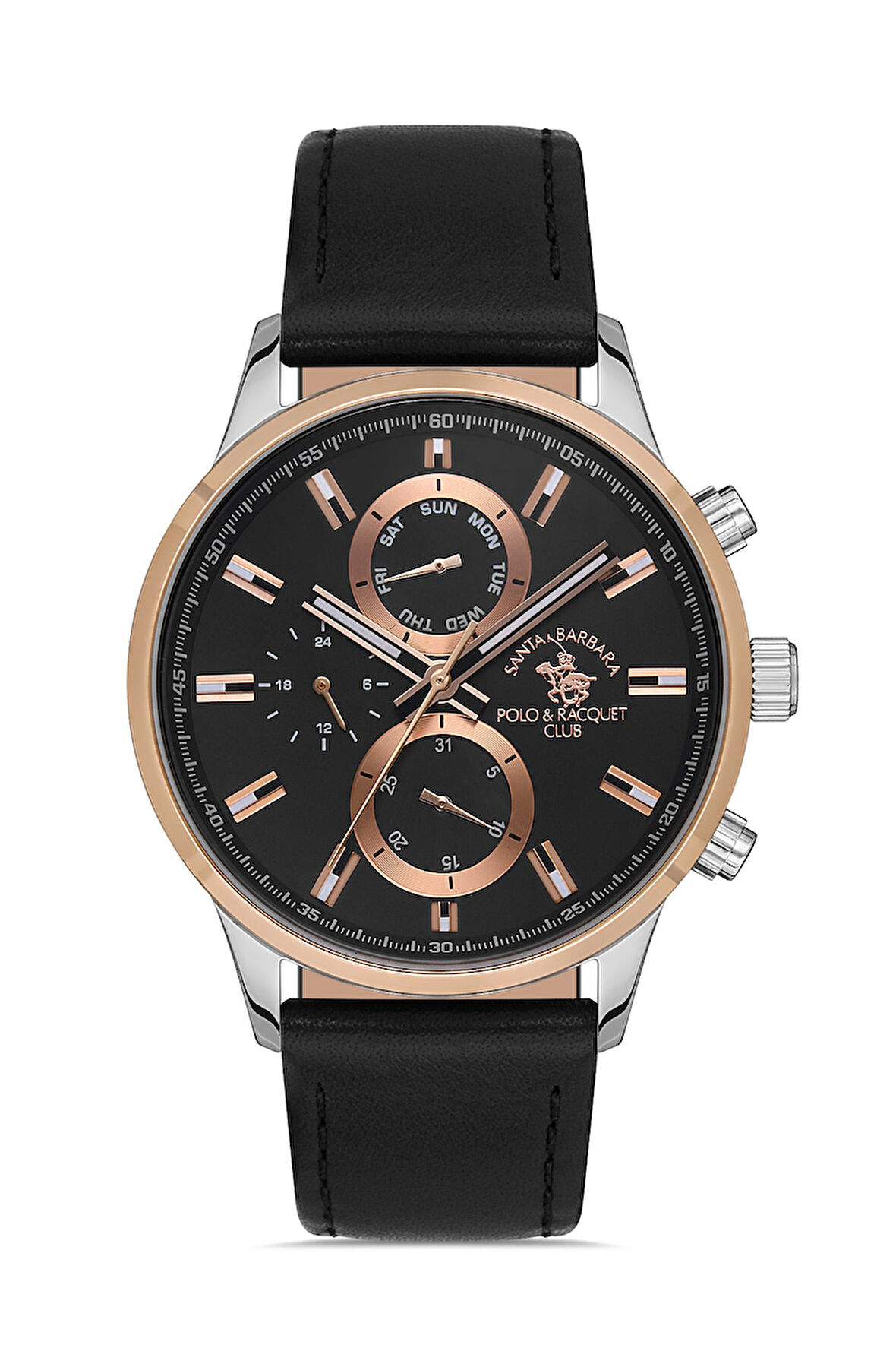 Santa Barbara Polo & Racquet Club Erkek Kol Saati ESSB.B.10389.4, Deri Kordon, 44 mm Kasa Çapı