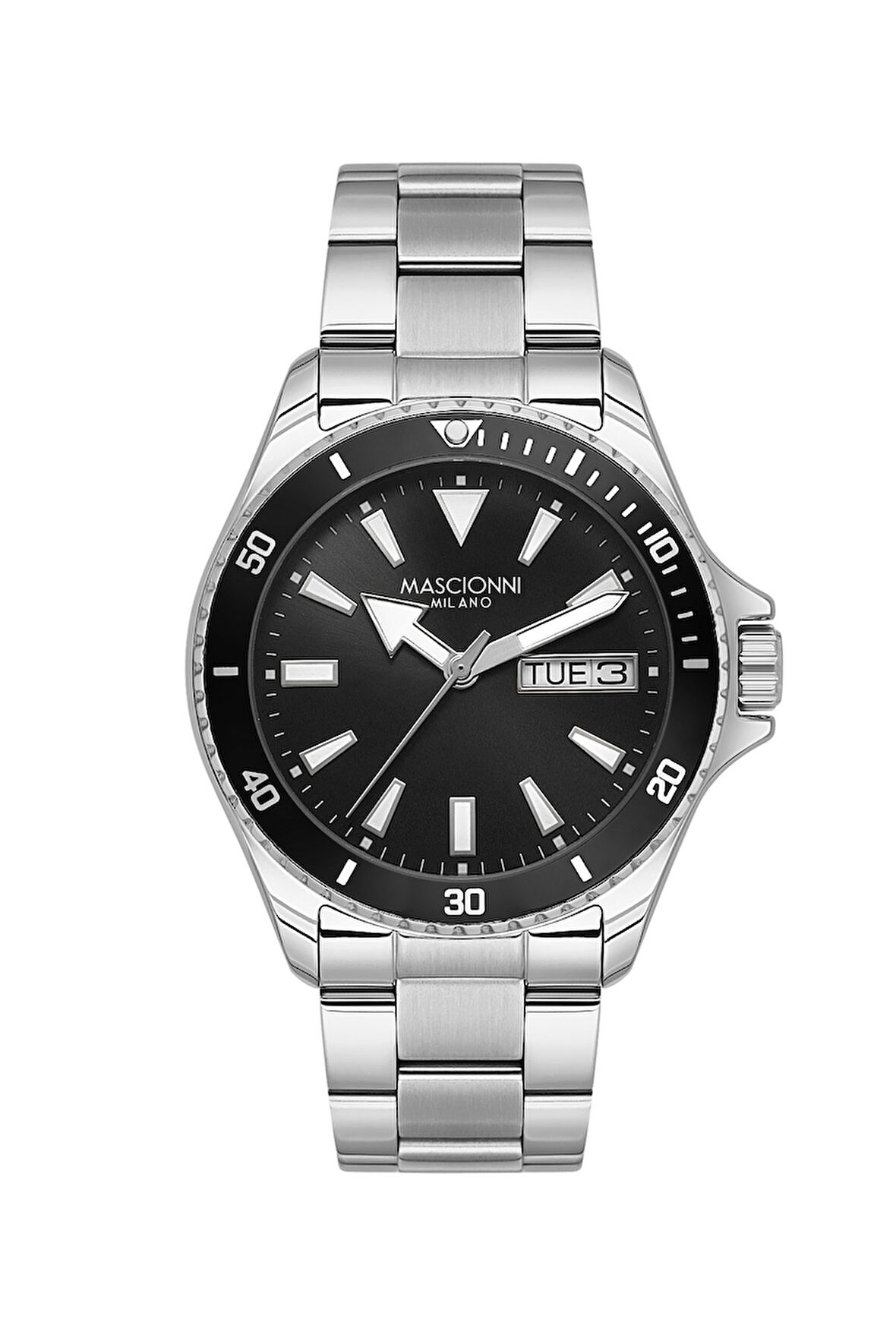 Mascionni Gümüş Çelik Kordon Erkek Kol Saati LM.1.2400.01