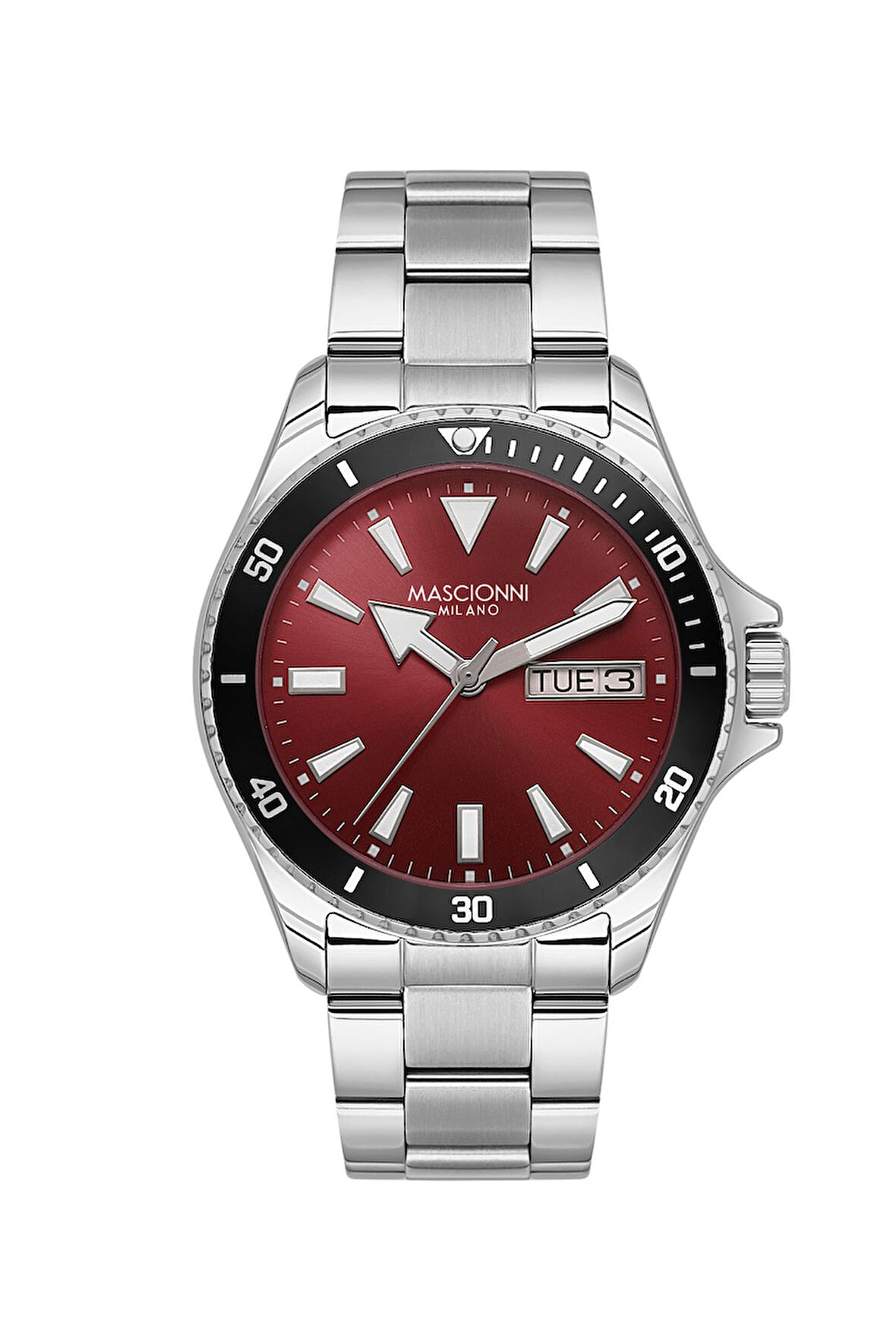 Mascionni Gümüş Çelik Kordon Erkek Kol Saati LM.1.2400.05