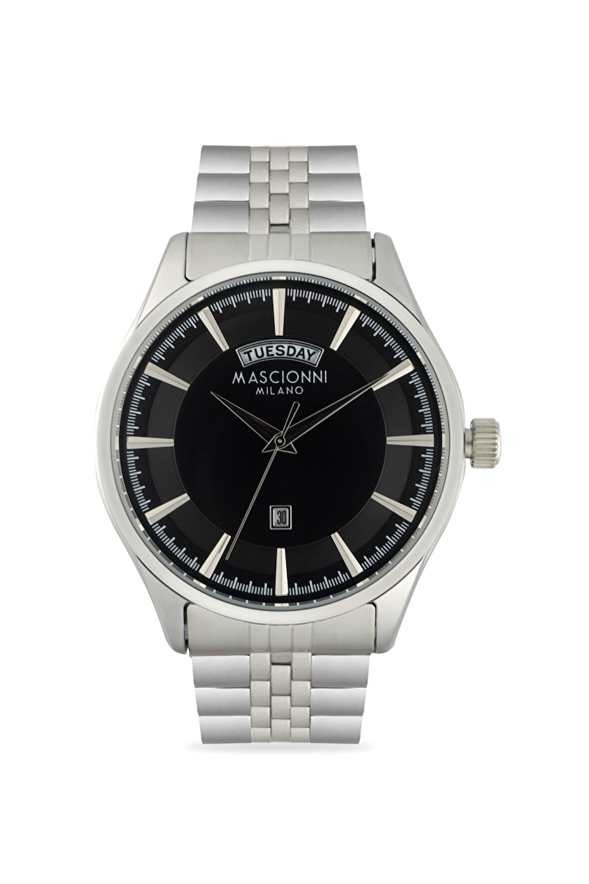 Mascionni Gümüş Çelik Kordon Erkek Kol Saati LM.1.2390-02