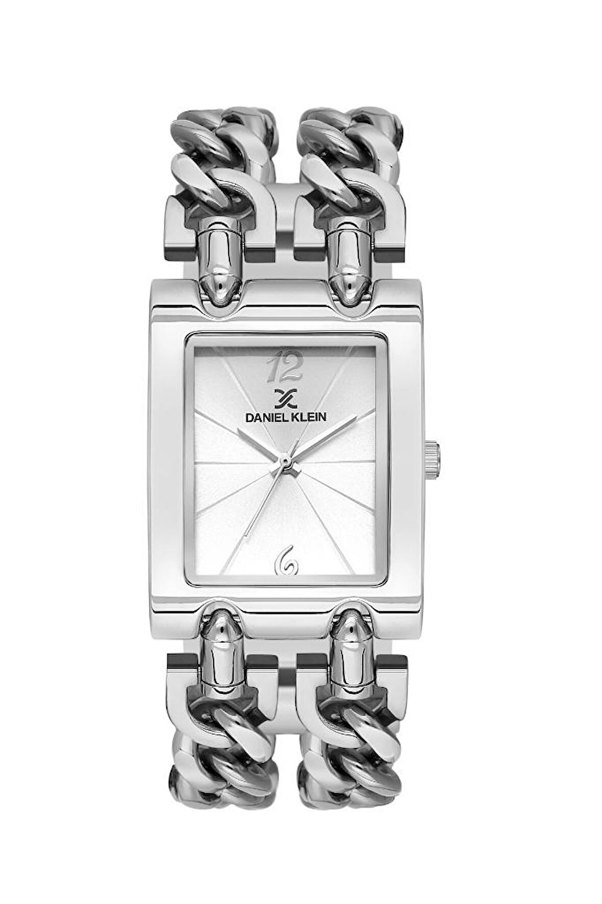 Daniel Klein DK.3.10036-1 Dikdörtgen Kadran Zincir Kordonlu Çelik Kaplama Metalik Renk Kadın Kol Saati