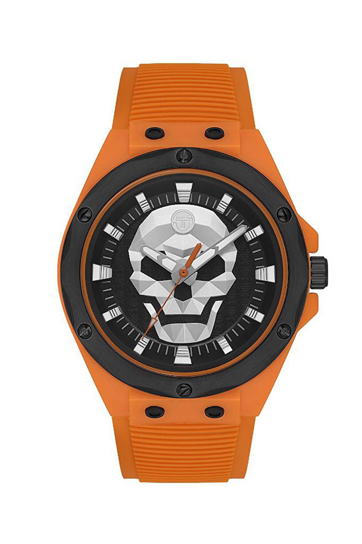 Sergio Tacchini ST.1.10436-3 Silikon Kordon Suya Dayanıklı Turuncu Renk Erkek Kol Saati