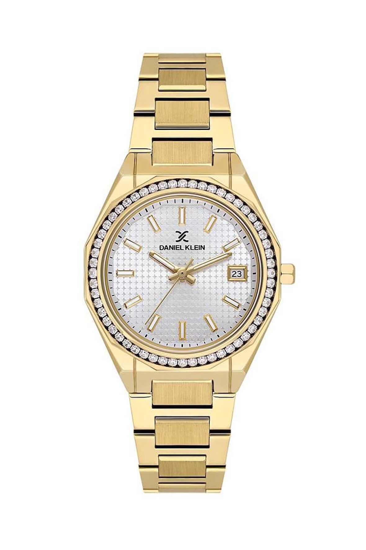 DANIEL KLEIN DK102-DK.1.13716-5 ALTIN KAPLAMA TAŞLI KADIN KOL SAATİ