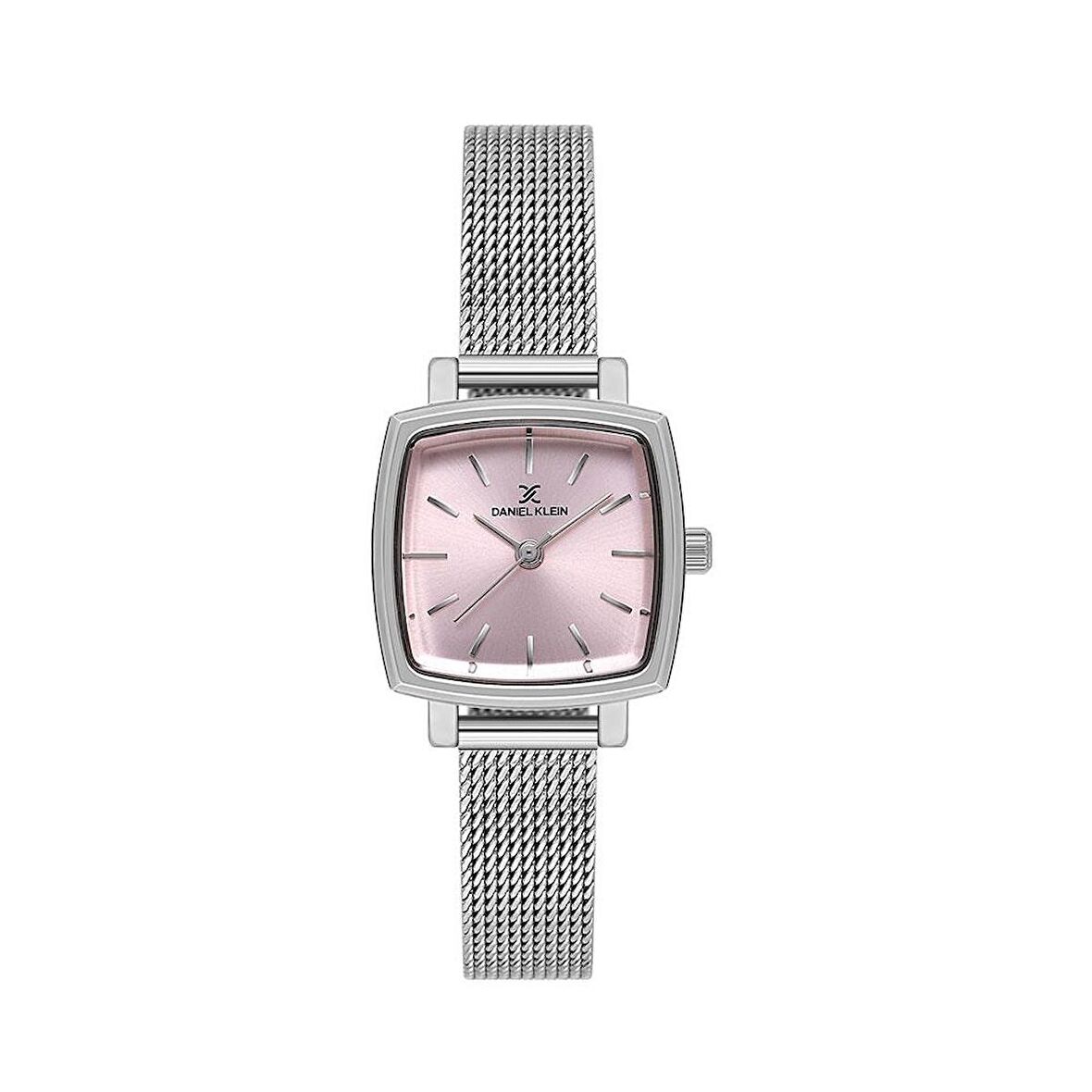 DANIEL KLEIN DK102-DK.1.13726-2 PEMBE KADRAN HASIR KORDON KARE KADIN KOL SAATİ