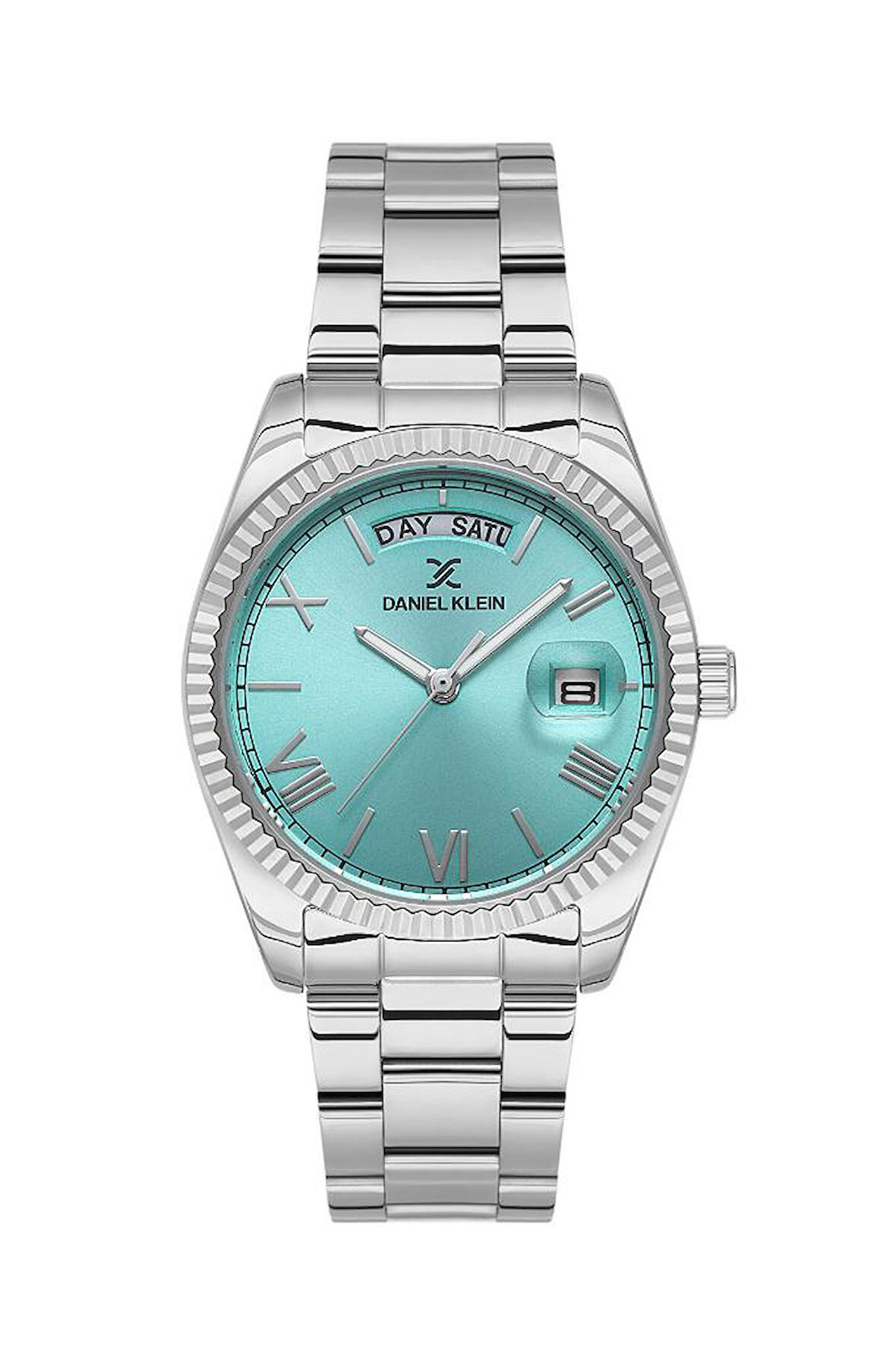 Daniel Klein DK.1.13764-2 Gün ve Tarih Göstergeli Suya Dayanıklı Romen Rakamlı Tasarım Metalik Renk Kadın Kol Saati