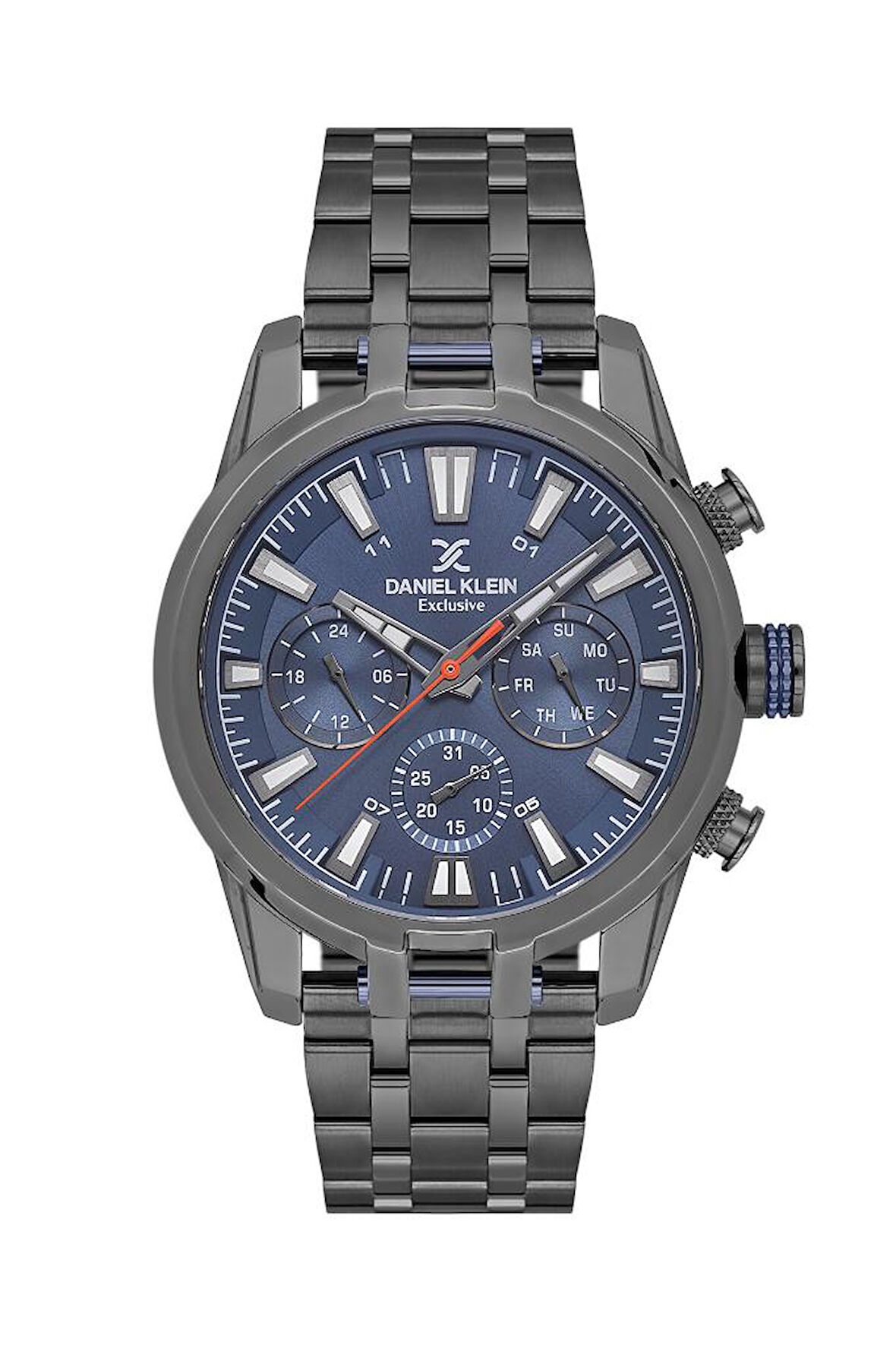Daniel Klein DK.1.13802-3 Exclusive Tüm Fonksiyonları Aktif Suya Dayanıklı Çelik Kaplama Füme Erkek Kol Saati