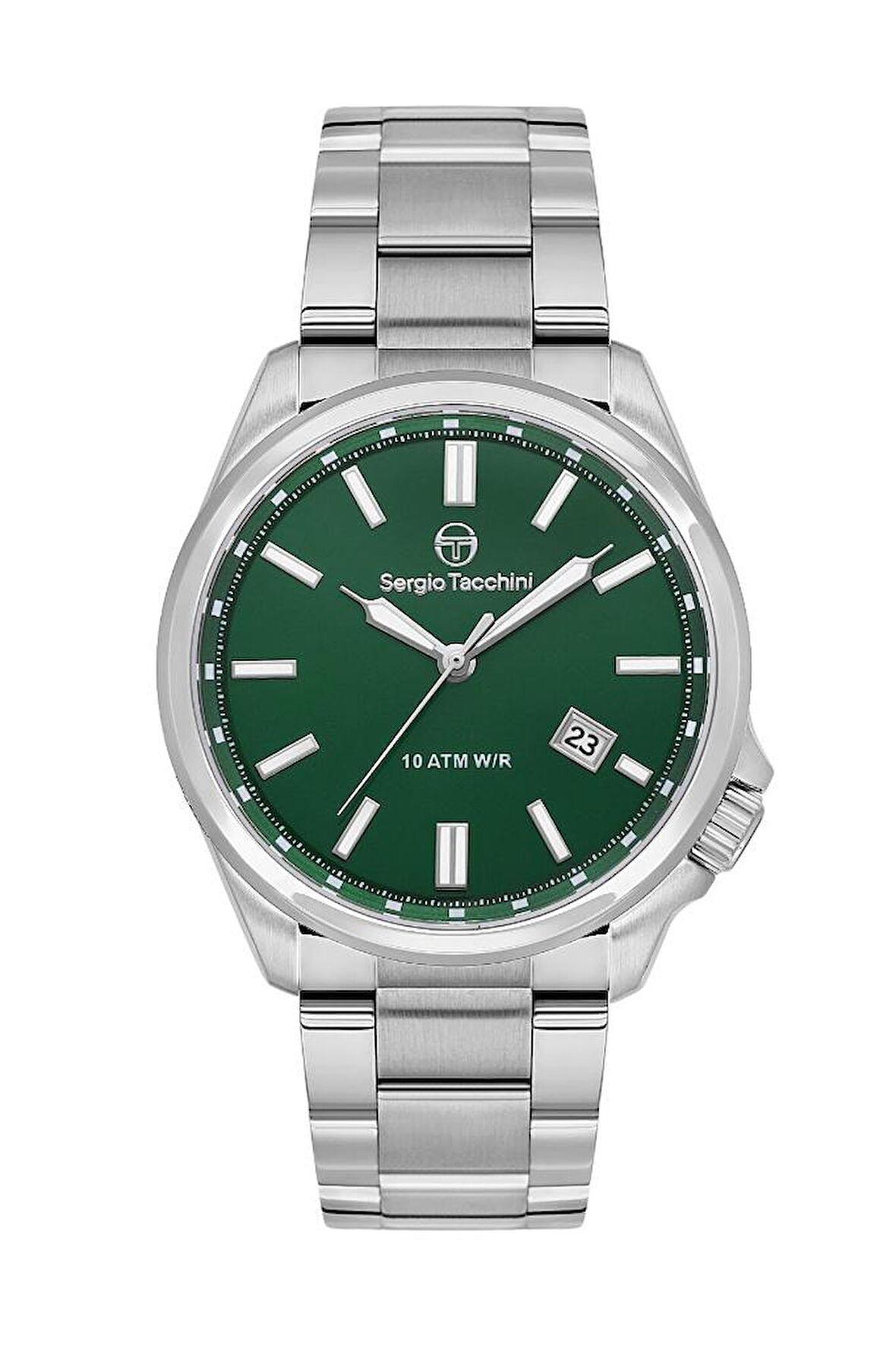 Sergio Tacchini ST.1.10450-4 Suya Dayanıklı Çelik Kasa Fosforlu Kadran Metalik Renk Erkek Kol Saati