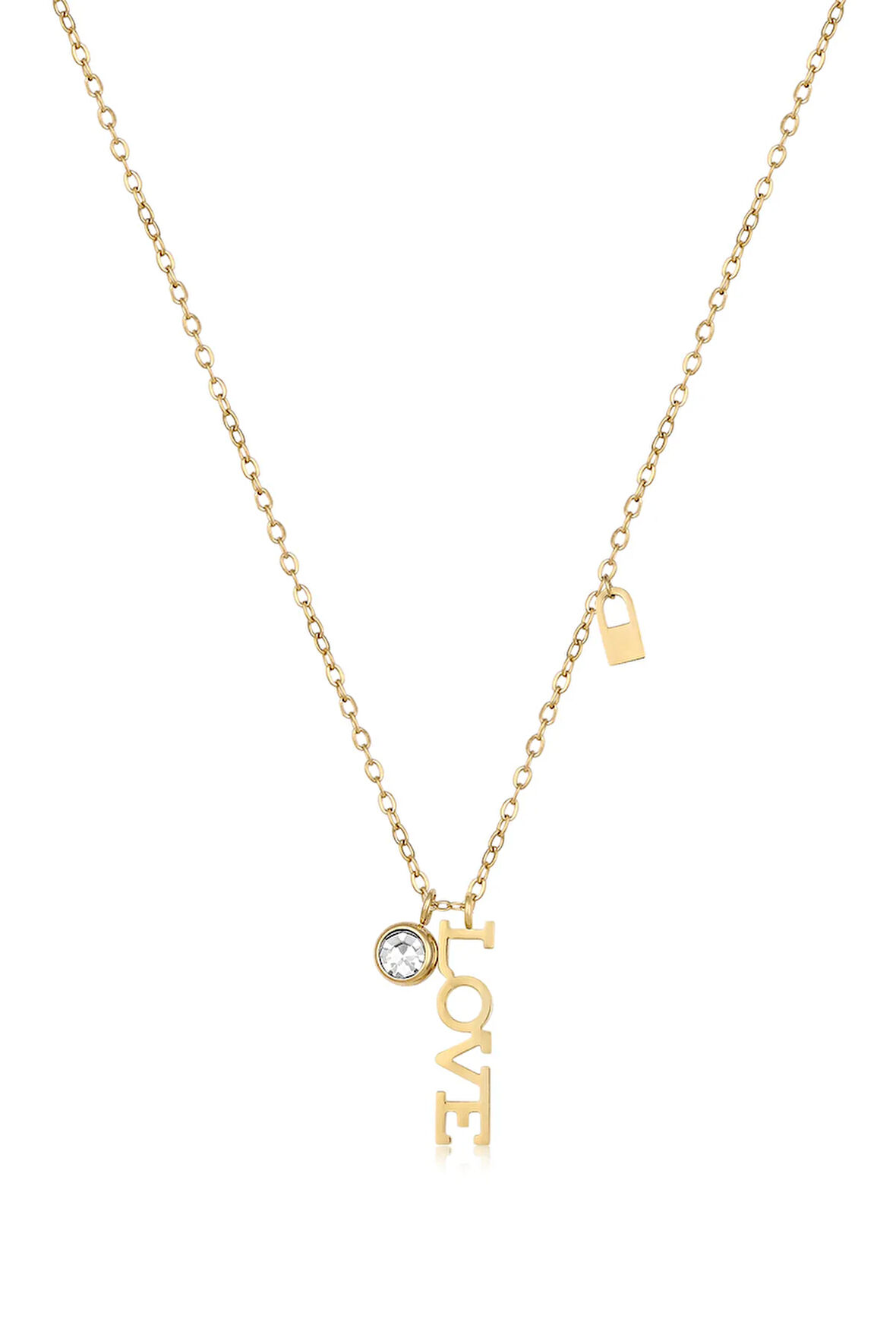 Daniel Klein DKJ.5.20003-3 Taşlı Tasarım Altın Renk Kadın Kolye