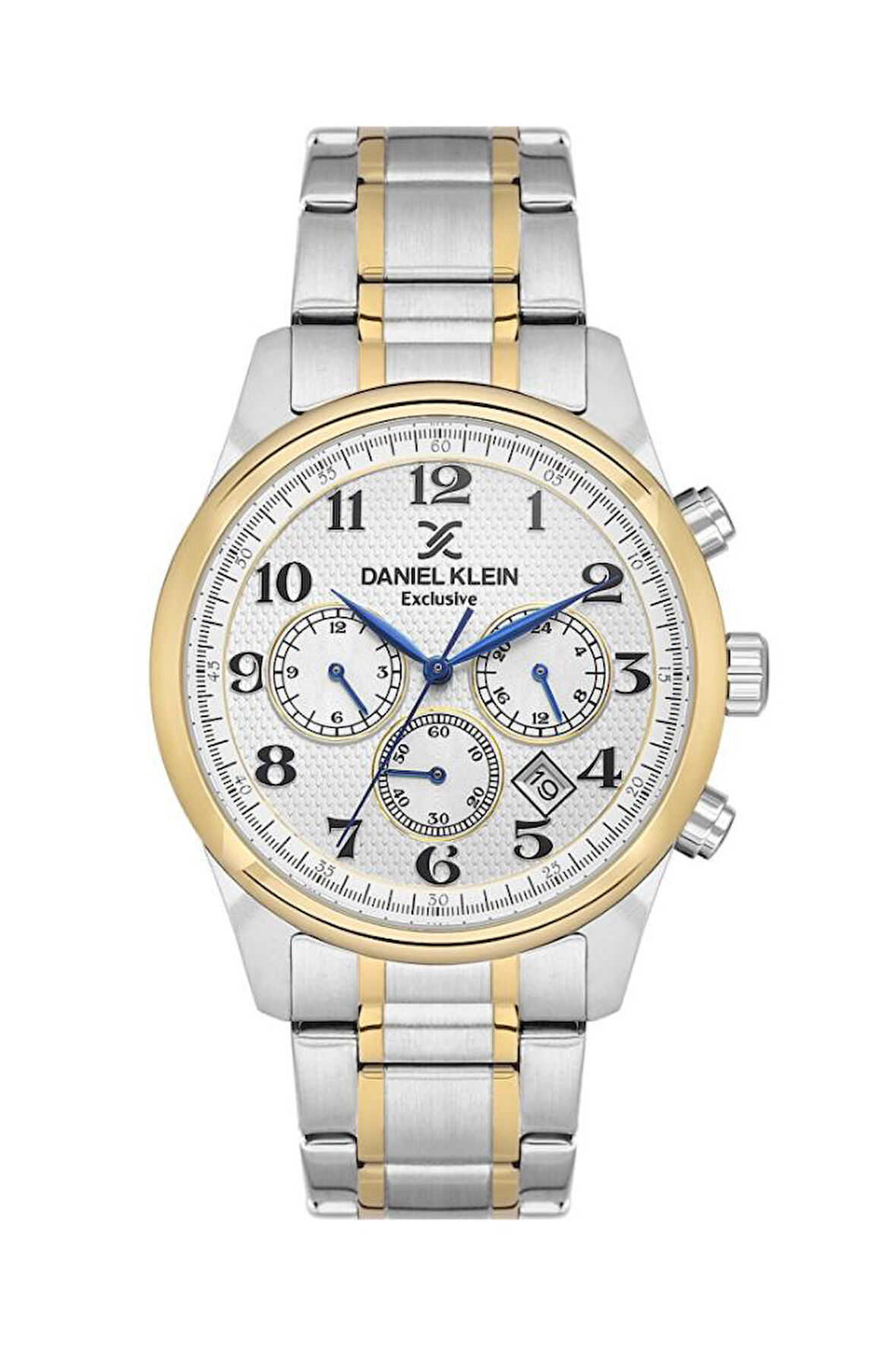 Daniel Klein DK.1.13637-7 Exclusive 3 ATM Suya Dayanıklı Çelik Kordon Rakamlı Metal-Altın Renk Erkek Kol Saati