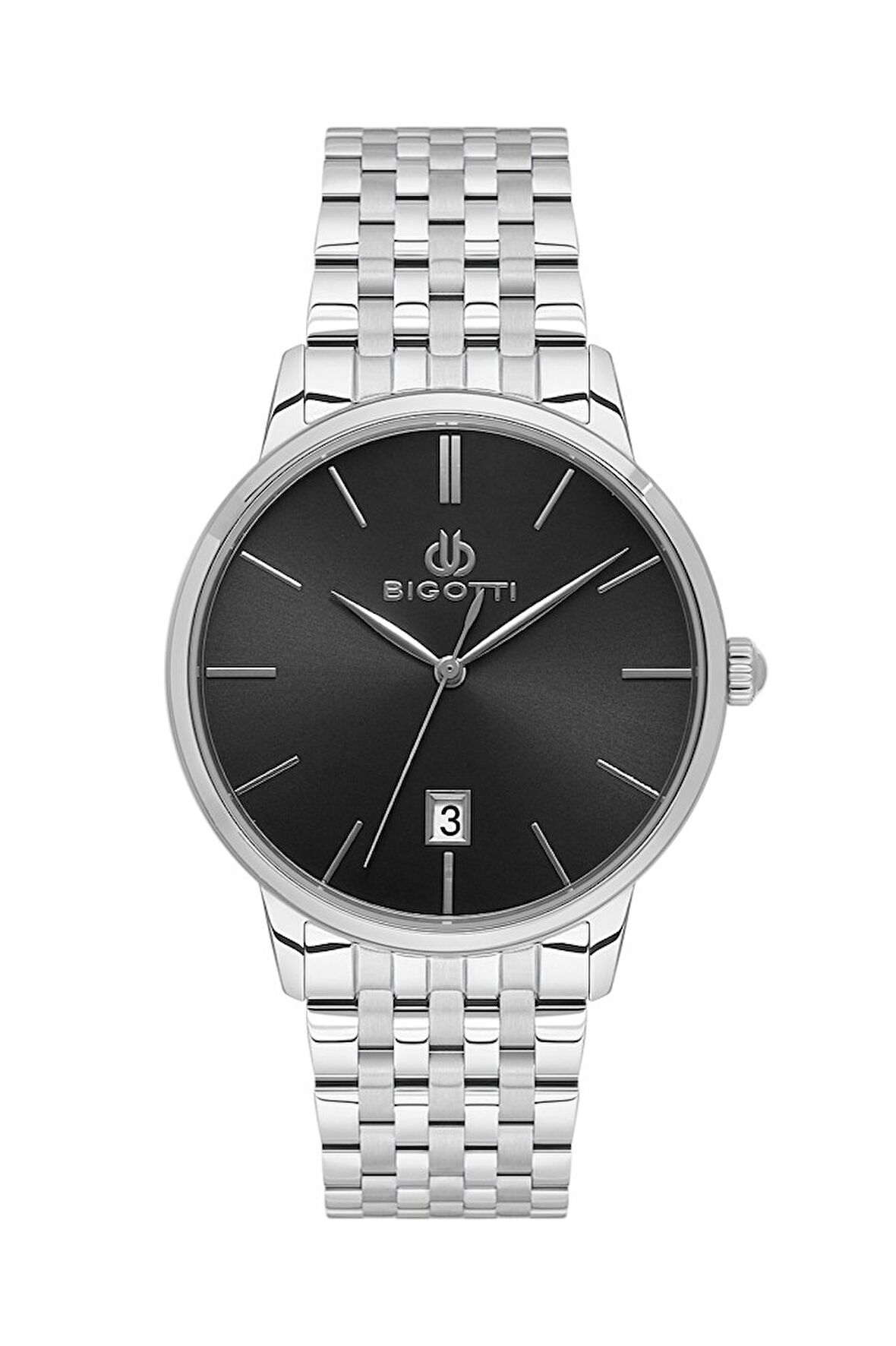 Bigotti BG.1.10644-2 Çelik Kaplama 5 ATM Suya Dayanıklı Metalik Renk Erkek Kol Saati