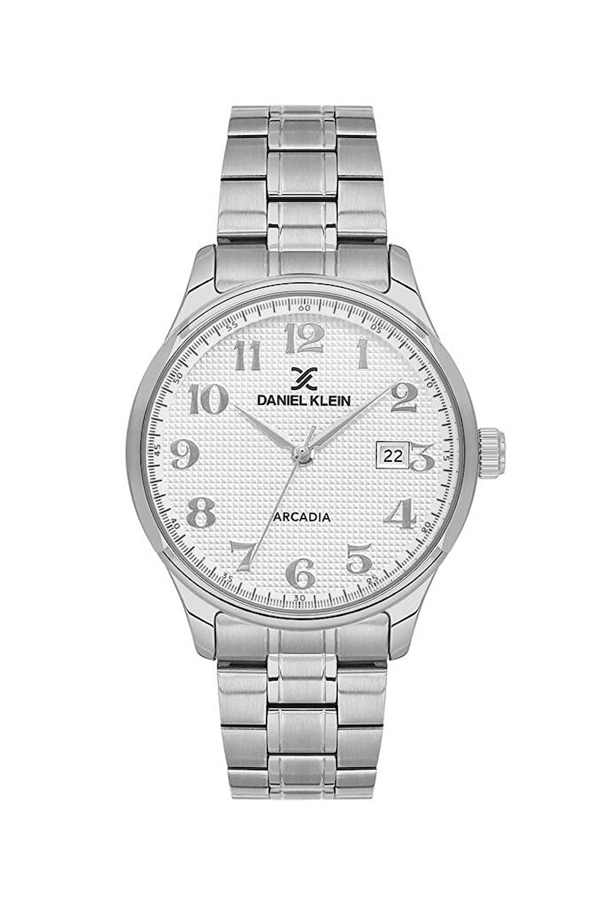 KLASİK ÇELİK KORDONLU RAKAMLI GÜMÜŞ RENK 41 MM ERKEK KOL SAATİ DK.1.14050