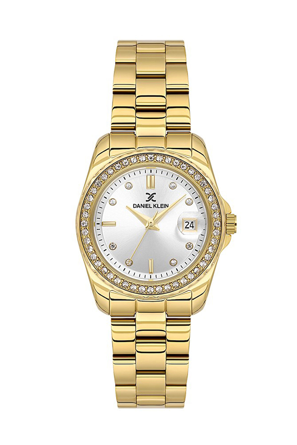 DANIEL KLEIN DK102-DK.6.14134-2 ALTIN KAPLAMA TAŞLI KADIN KOL SAATİ