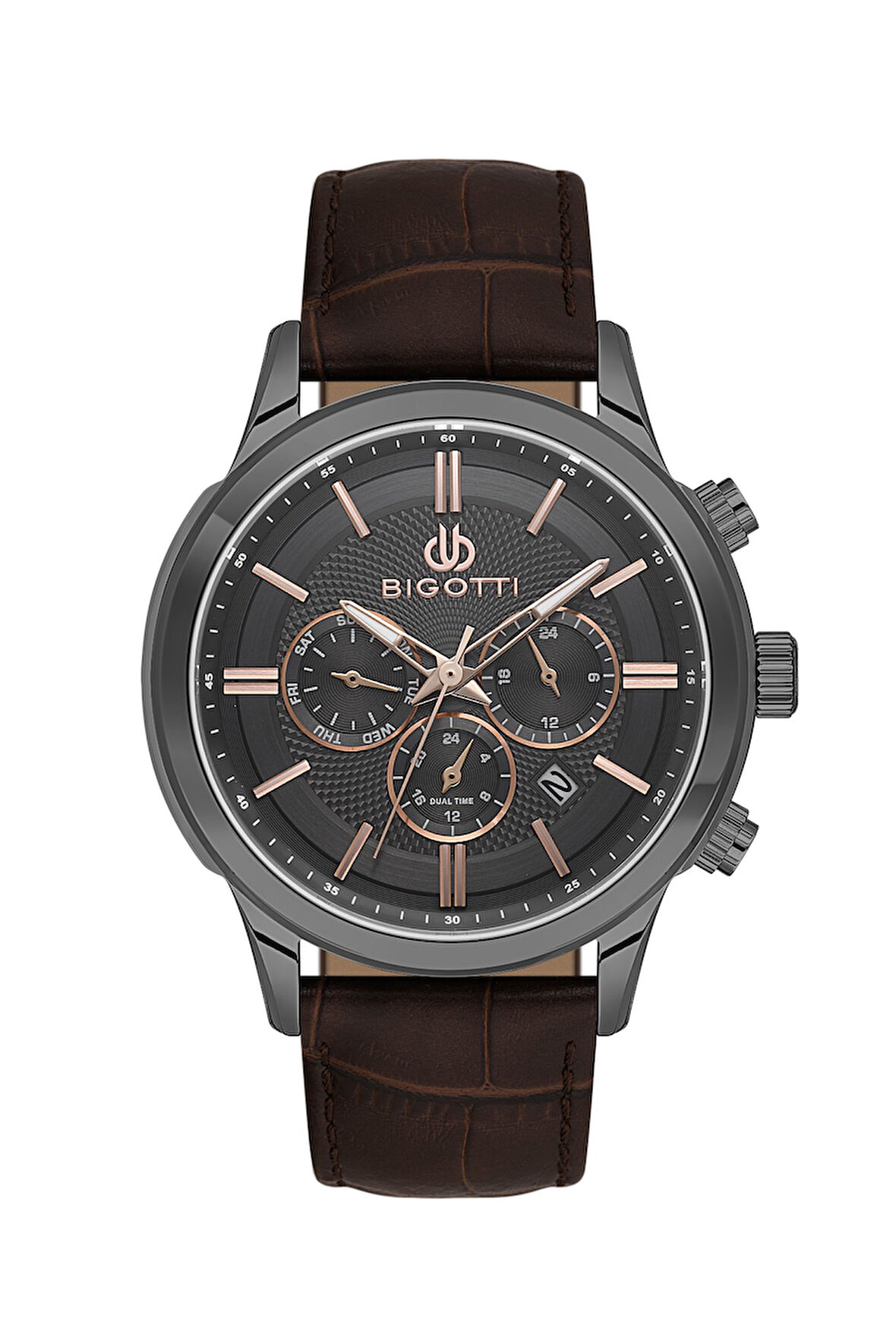 Bigotti Erkek Kol Saati ESBG.B.10671-5 Deri Kordon 44 mm Kasa Çapı