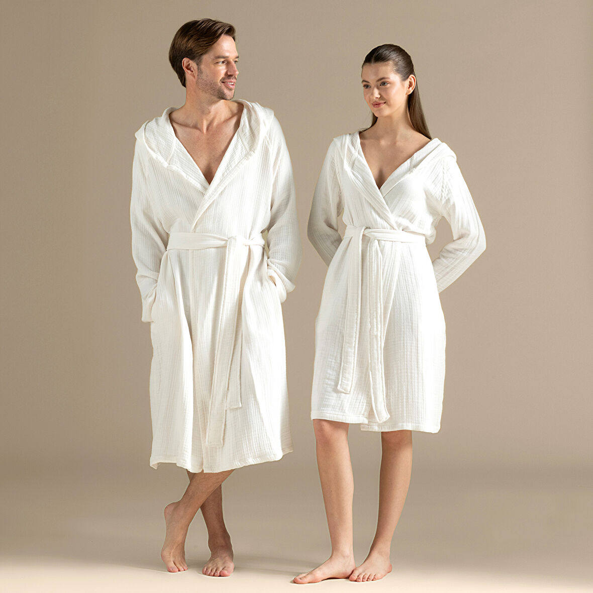 Armin Unisex Bornoz Beyaz