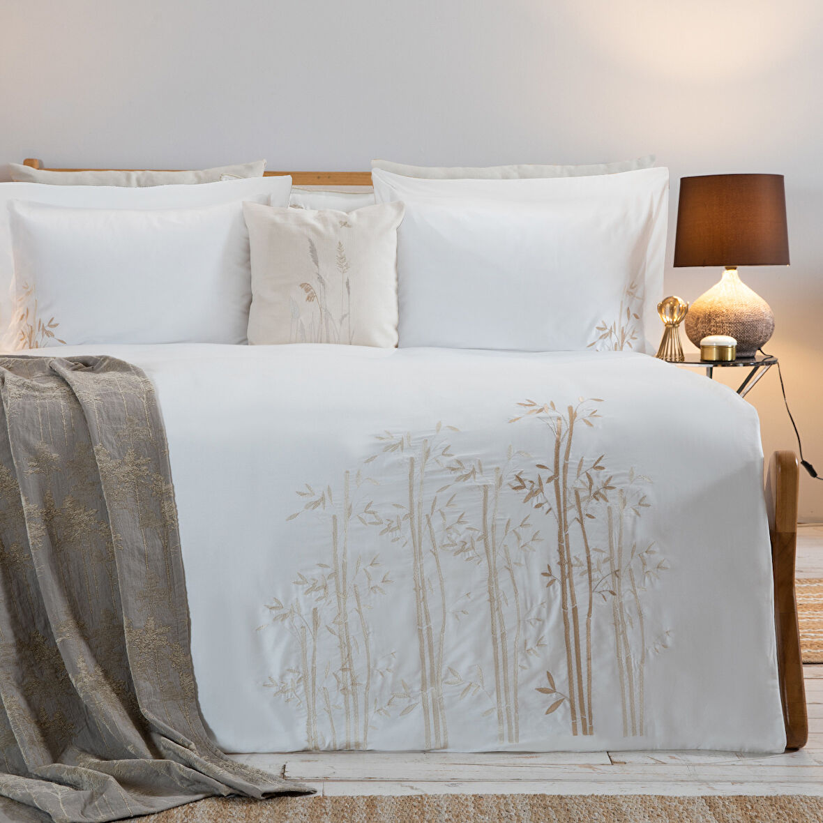 Native Ekstra Çift Kişilik Nevresim Seti 260x220 cm  Ekru