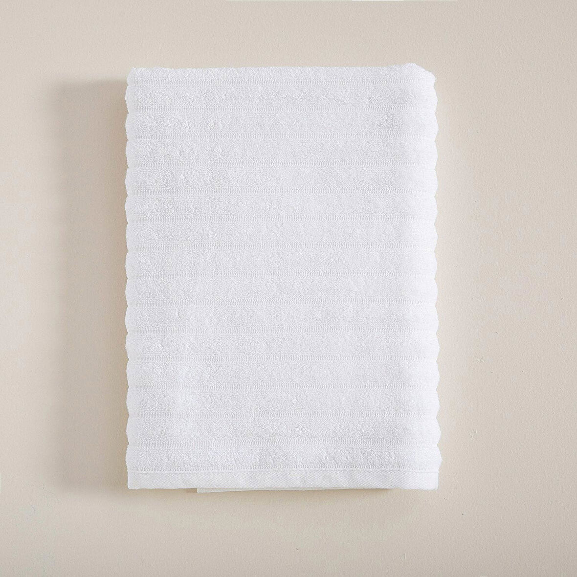 Waved Banyo Havlusu  70x140 cm Beyaz