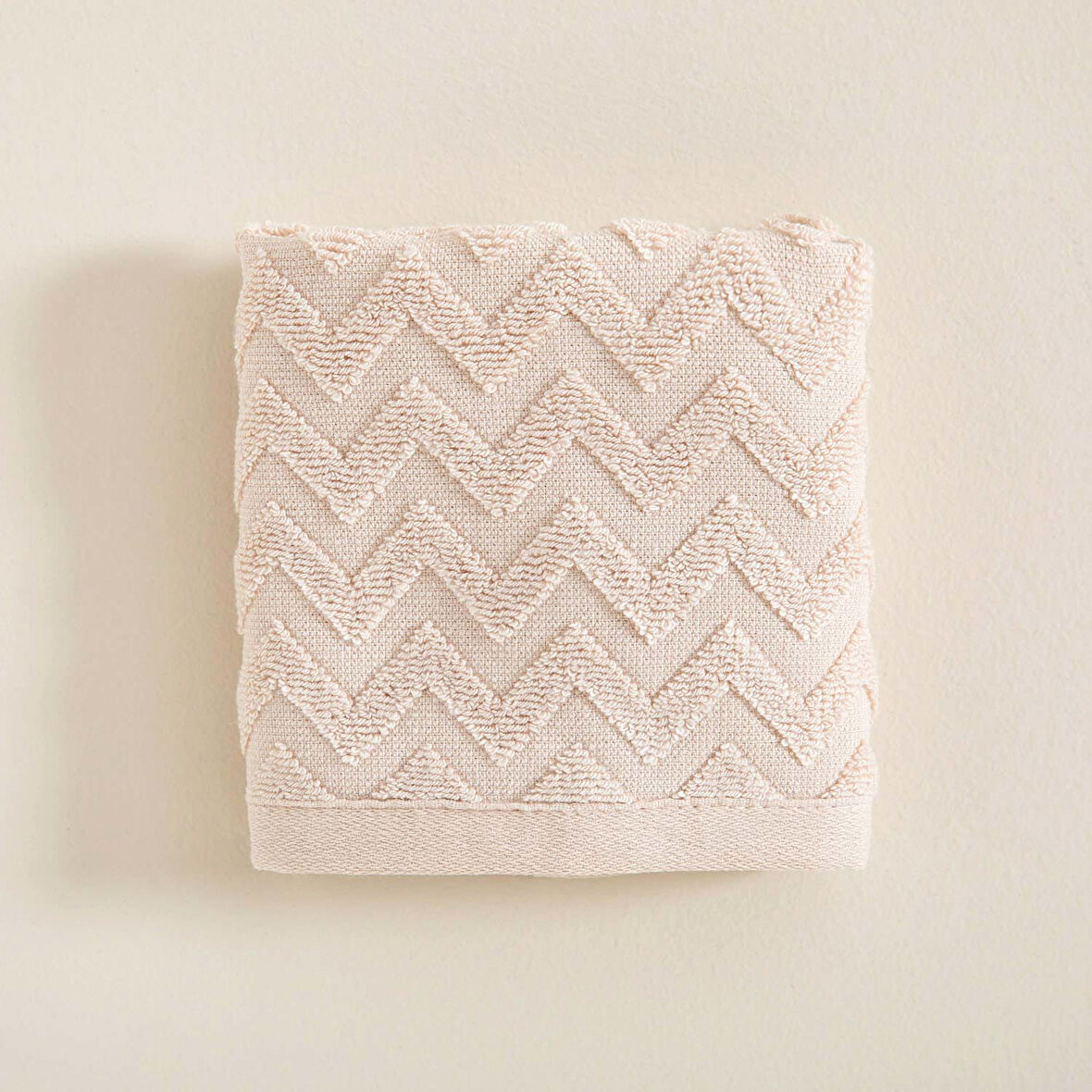 Zigzag El Havlusu 30x40 cm Ekru/Bej