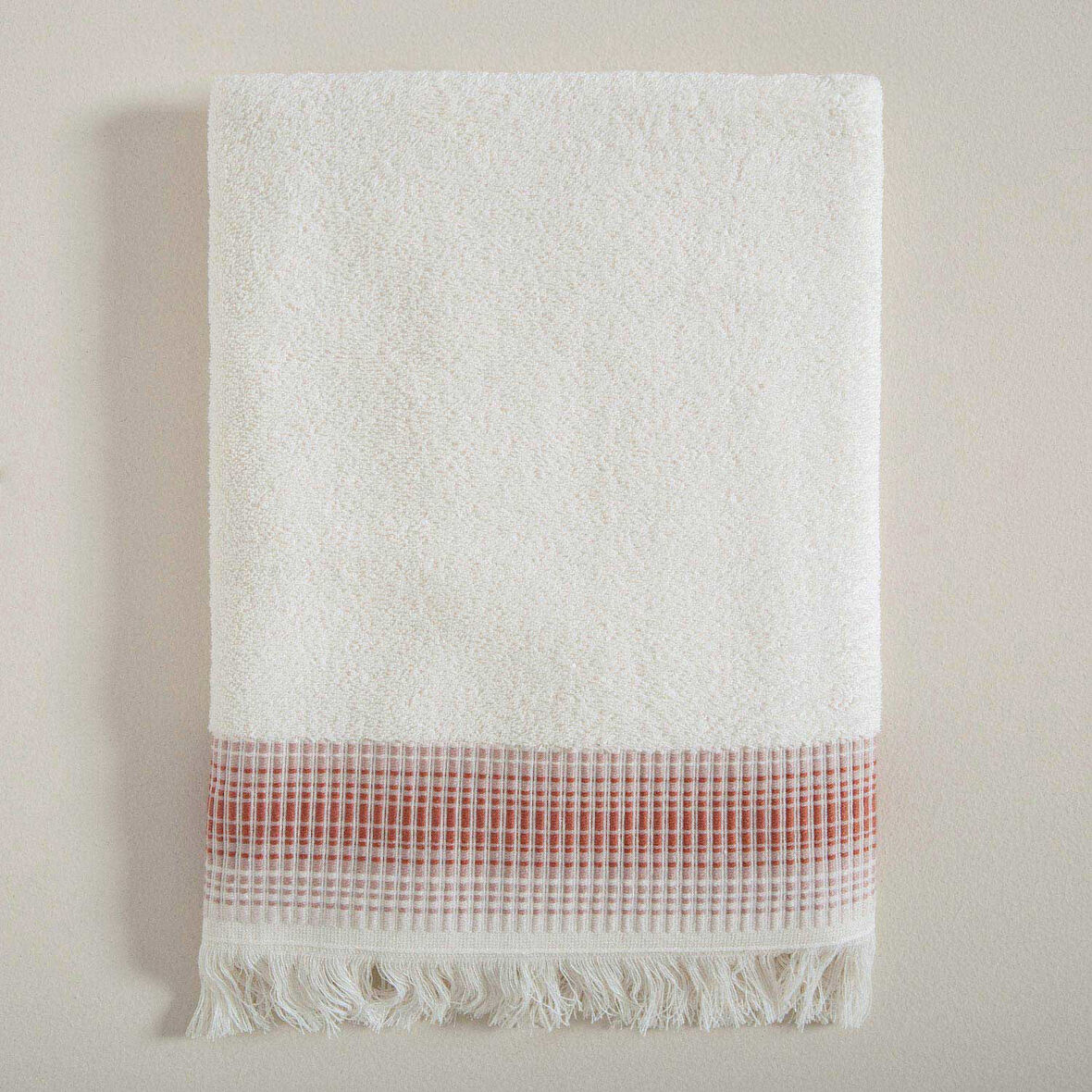 Endi Banyo Havlusu  70x140 cm EKRU/KOYU SOMON