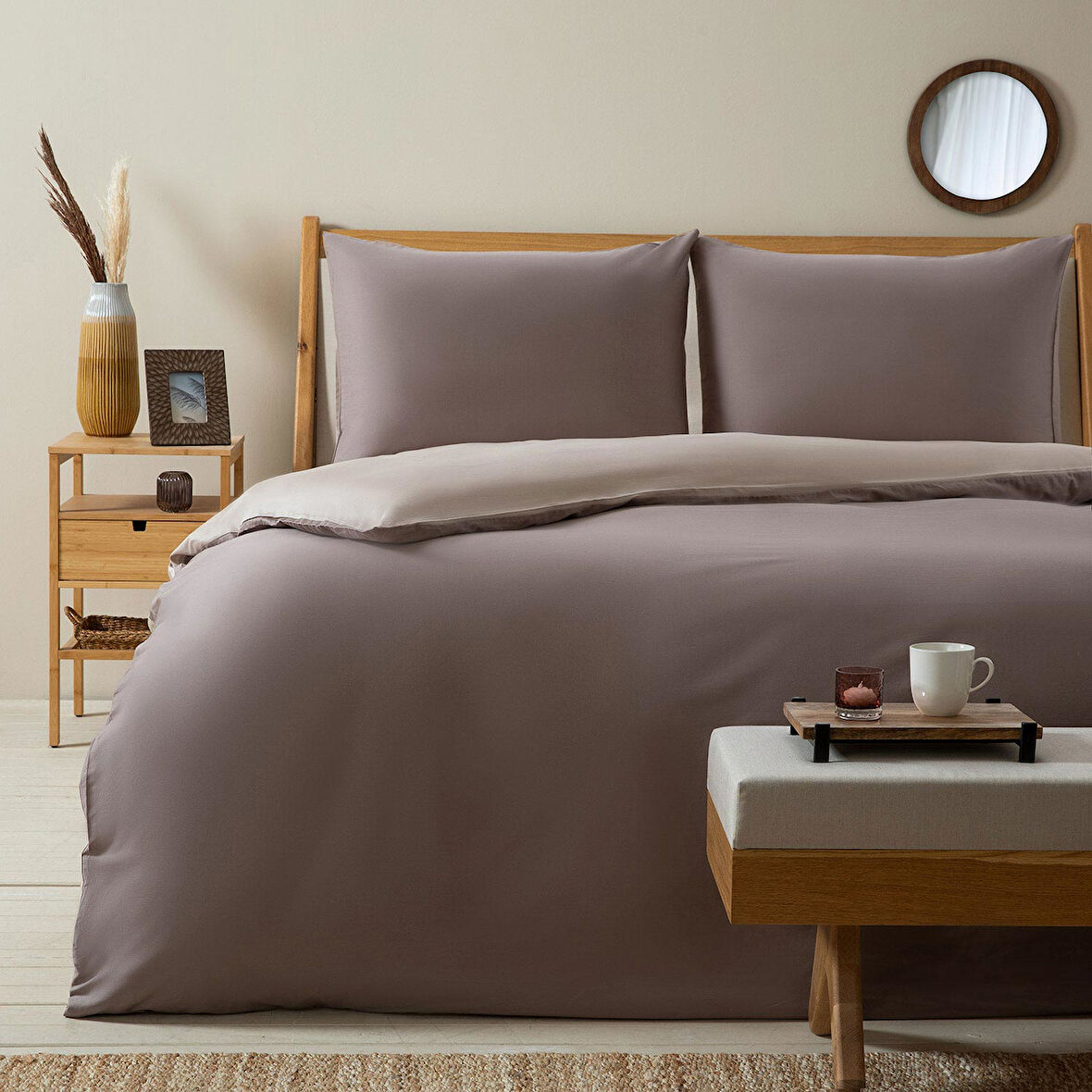 Bettie Nevresim Seti King Size 230x220 cm BEJ/TAS