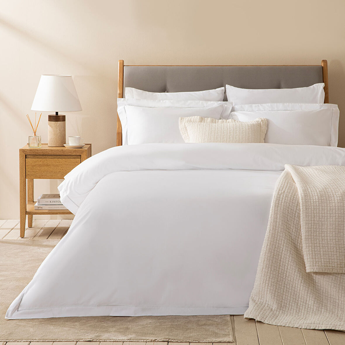 Edeline Nevresim Seti 200x220 cm Beyaz