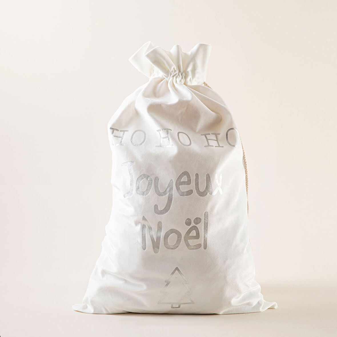 Mari Yılbaşı Dekoratif Kese L Beyaz/Gümüş