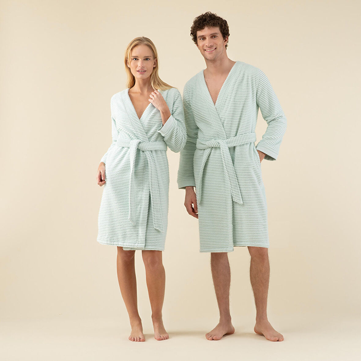 Lumina Unisex Bornoz Su Yeşili
