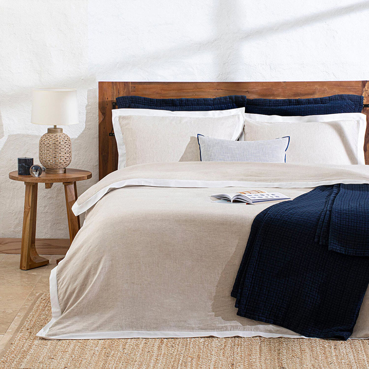 Alesta Nevresim Seti Ekstra King 260x220 cm Natural