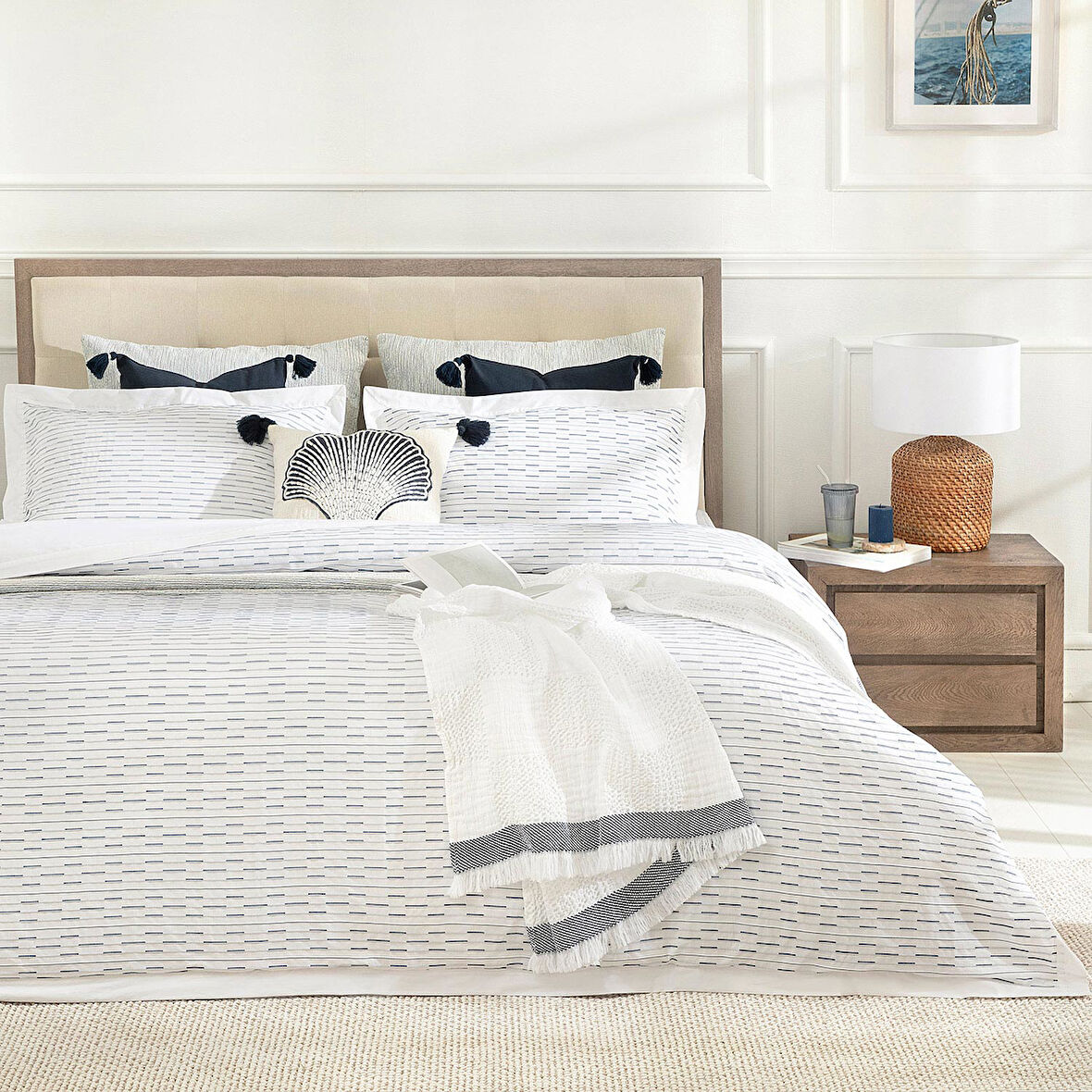 Ascar Nevresim Seti Çift Kişilik Beyaz