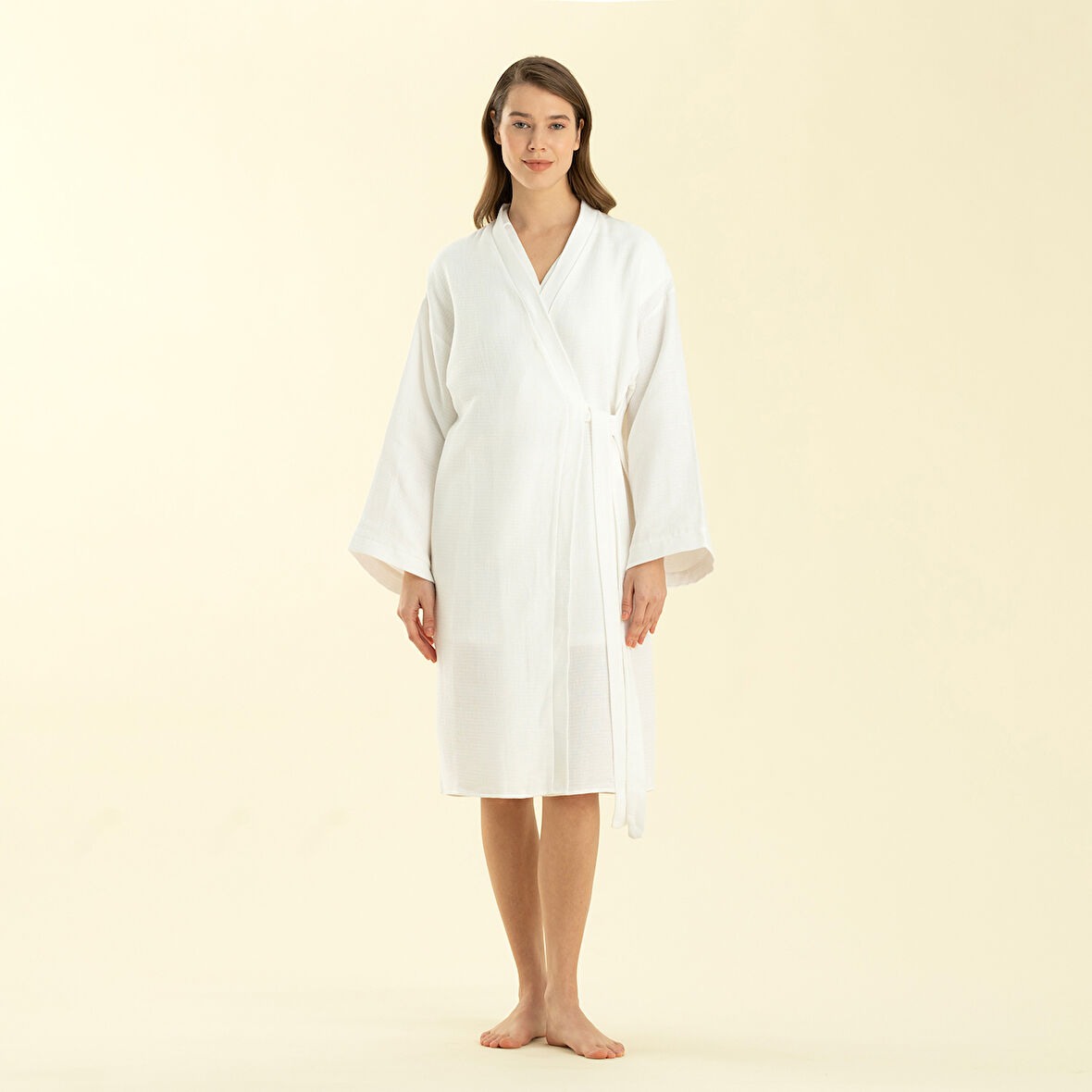 Attenzıone Sabahlık Beyaz