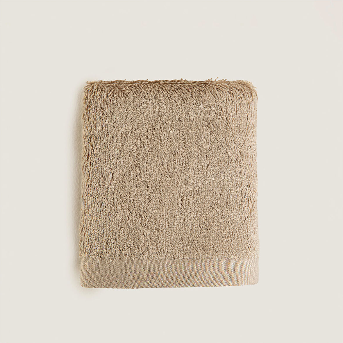 Solid El Havlusu 30x50 cm Koyu Bej