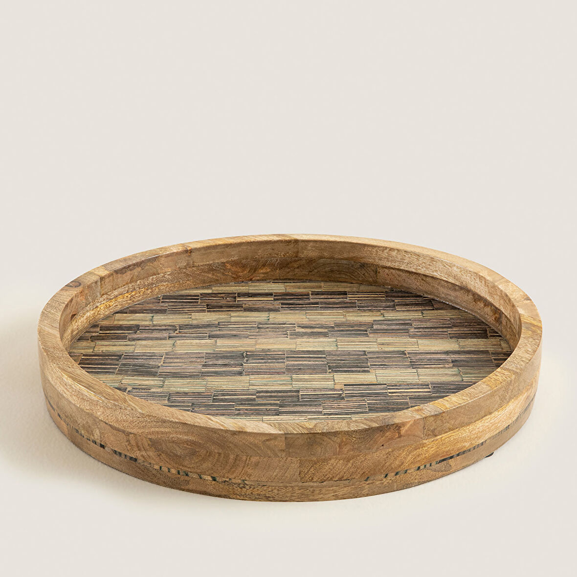 Sanian Tepsi 37 Cm Natural-Lacivert