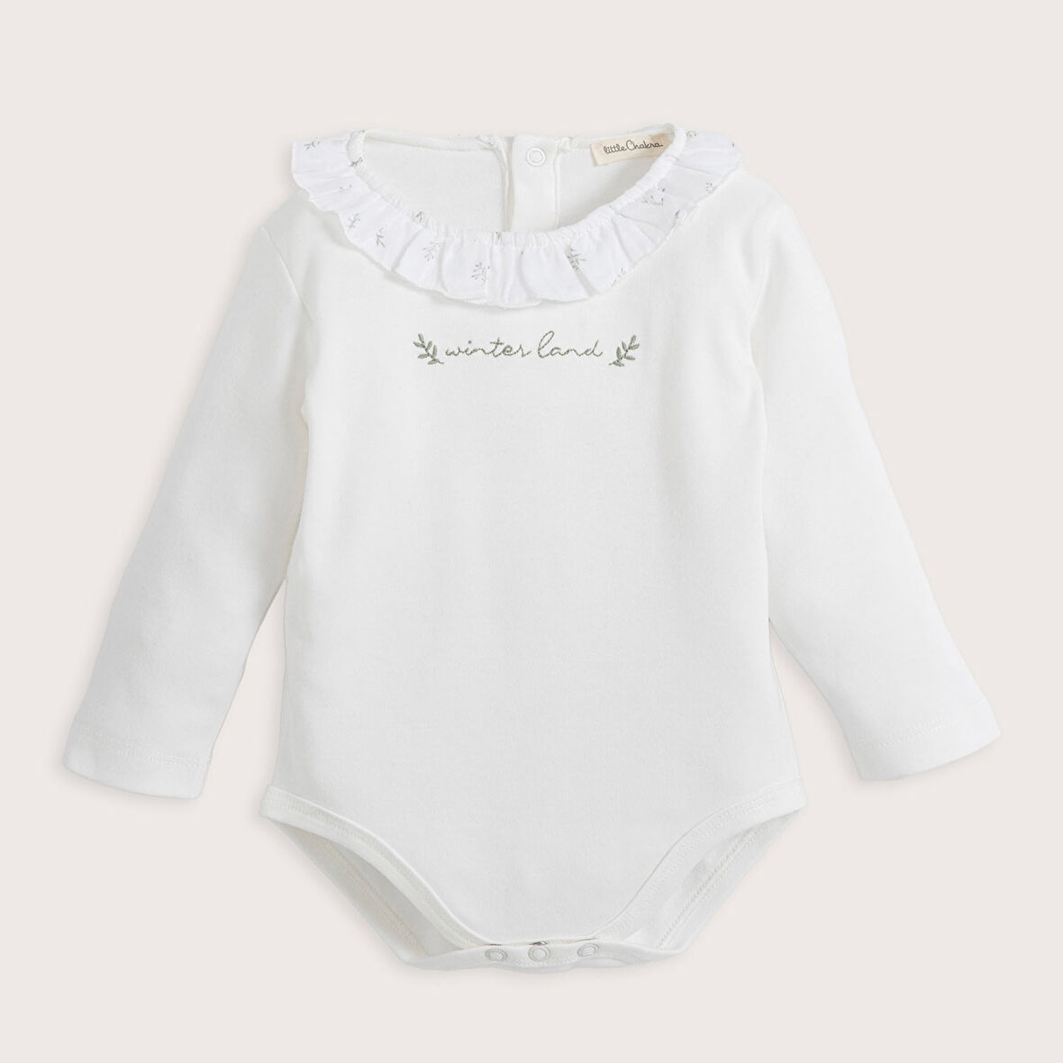 Winterland Fırfırlı Body Ekru