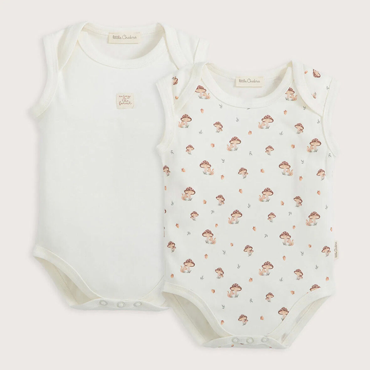 Woodland Body 2'Li Kutu Ekru/Baskılı