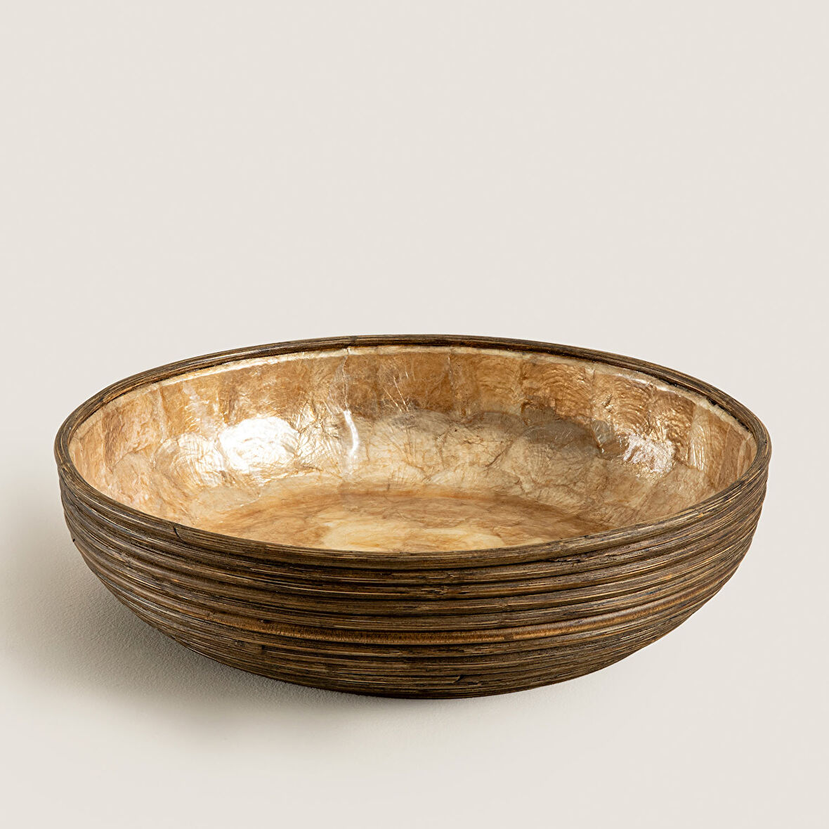 Innoq Yuvarlak Dekoratif Kase 41 Cm Sedef