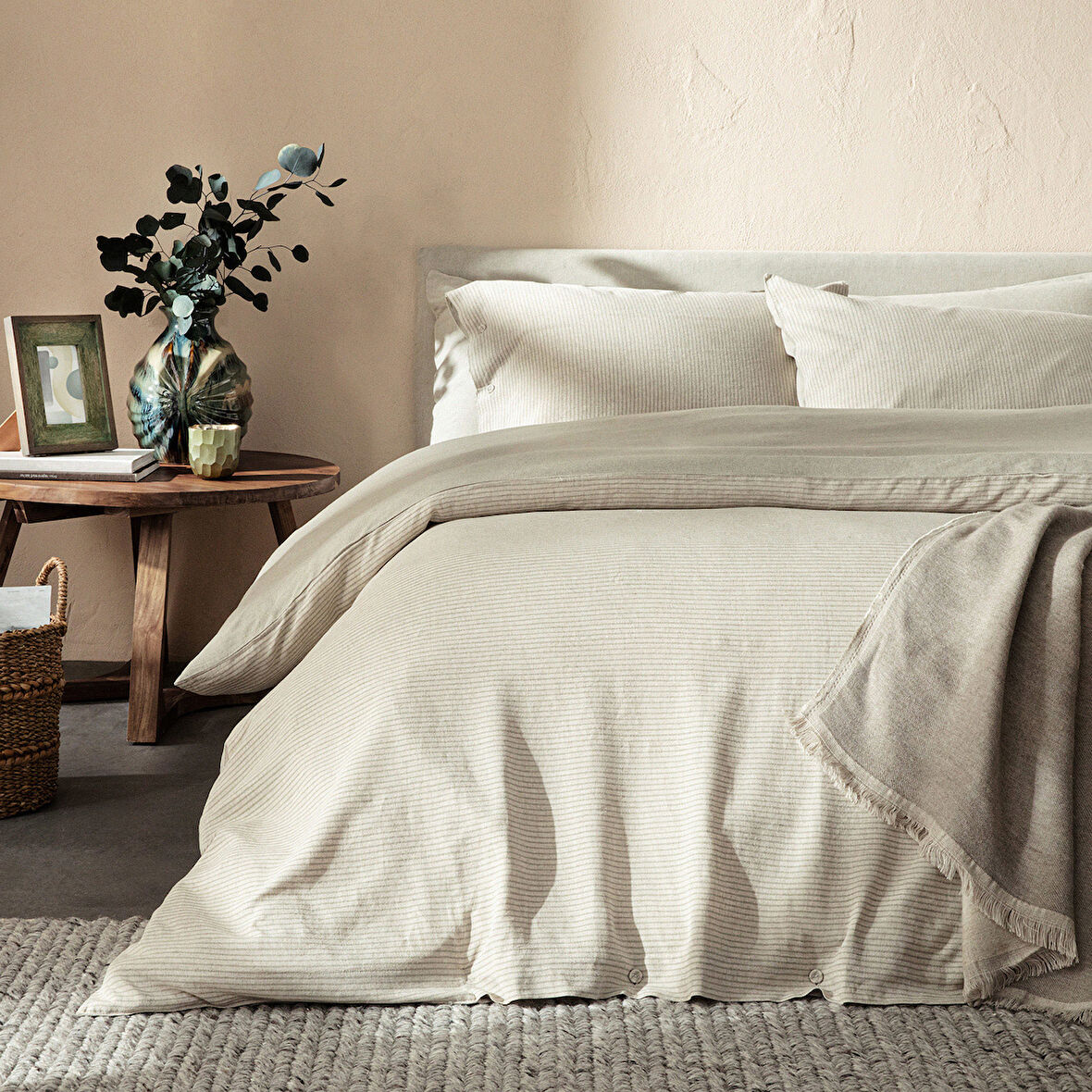 Morıan Nevresım Seti 220x230 Cm Natural/Yeşil