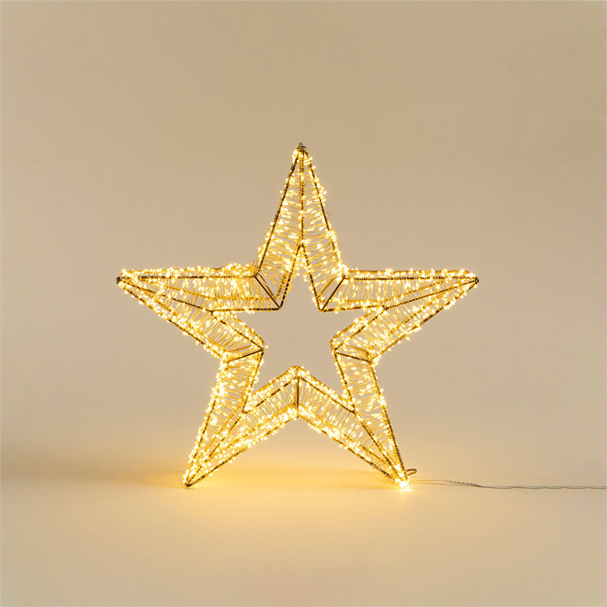 Rita Led Işıklı Yılbaşı Dekoru 40 cm Altın