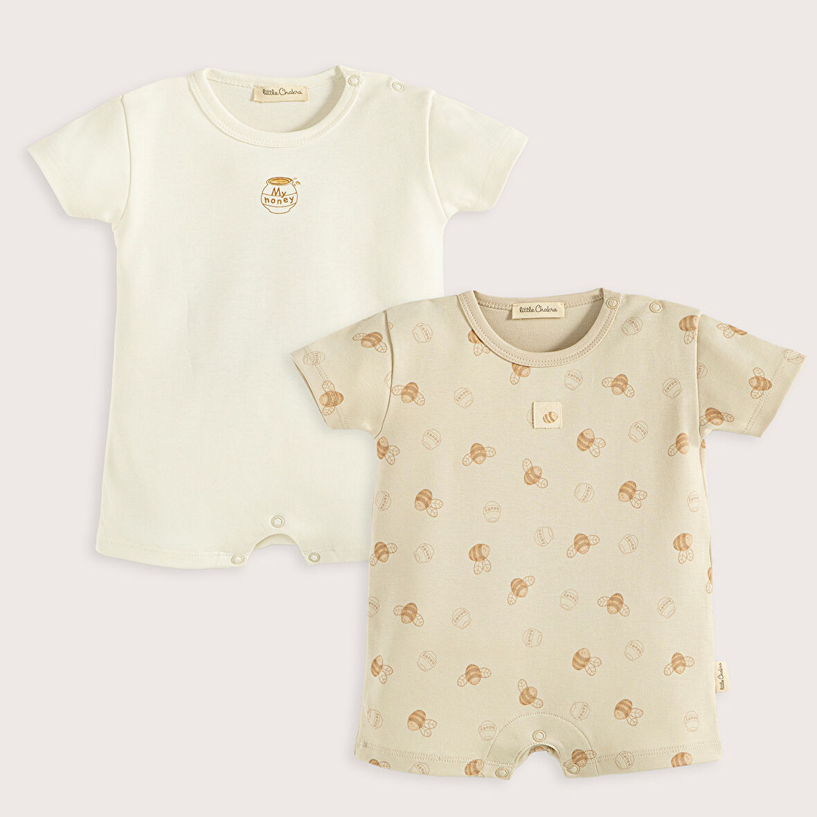 Happy Bee 2'Li Tulum Kutu Set Taş/Ekru