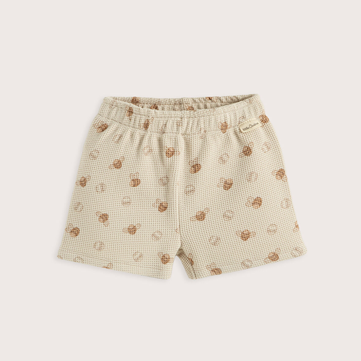 Happy Bee Baskılı Şort Taş