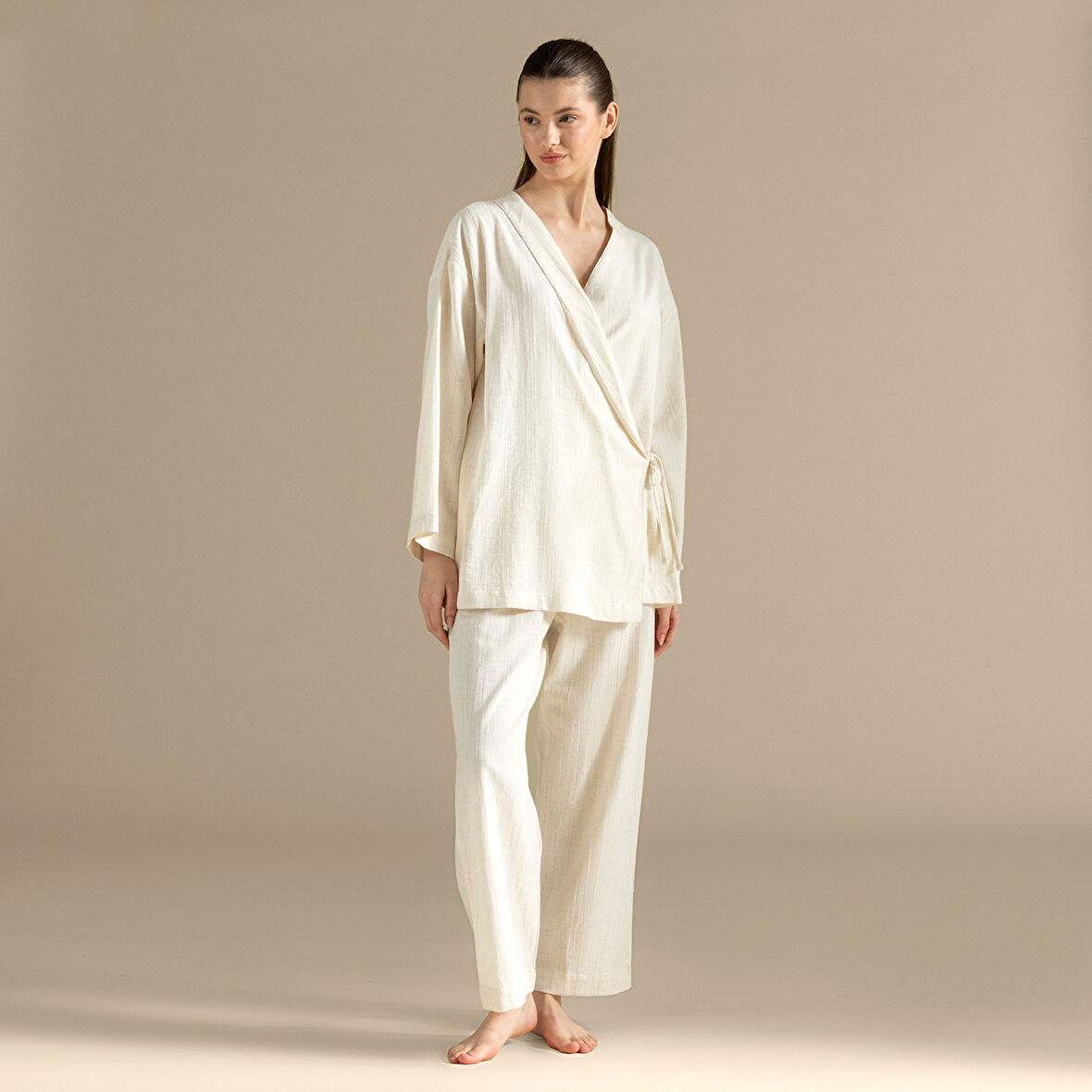 Patrızıa Sabahlık Ekru