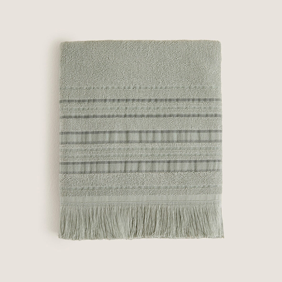 Derin Yüz Havlusu 50x90cm DUMAN YEŞİL/YUMUŞAK SARI