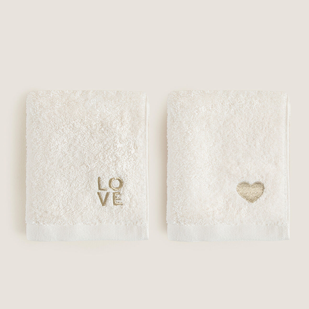 Love El Havlusu Seti 30x50 Cm Ekru