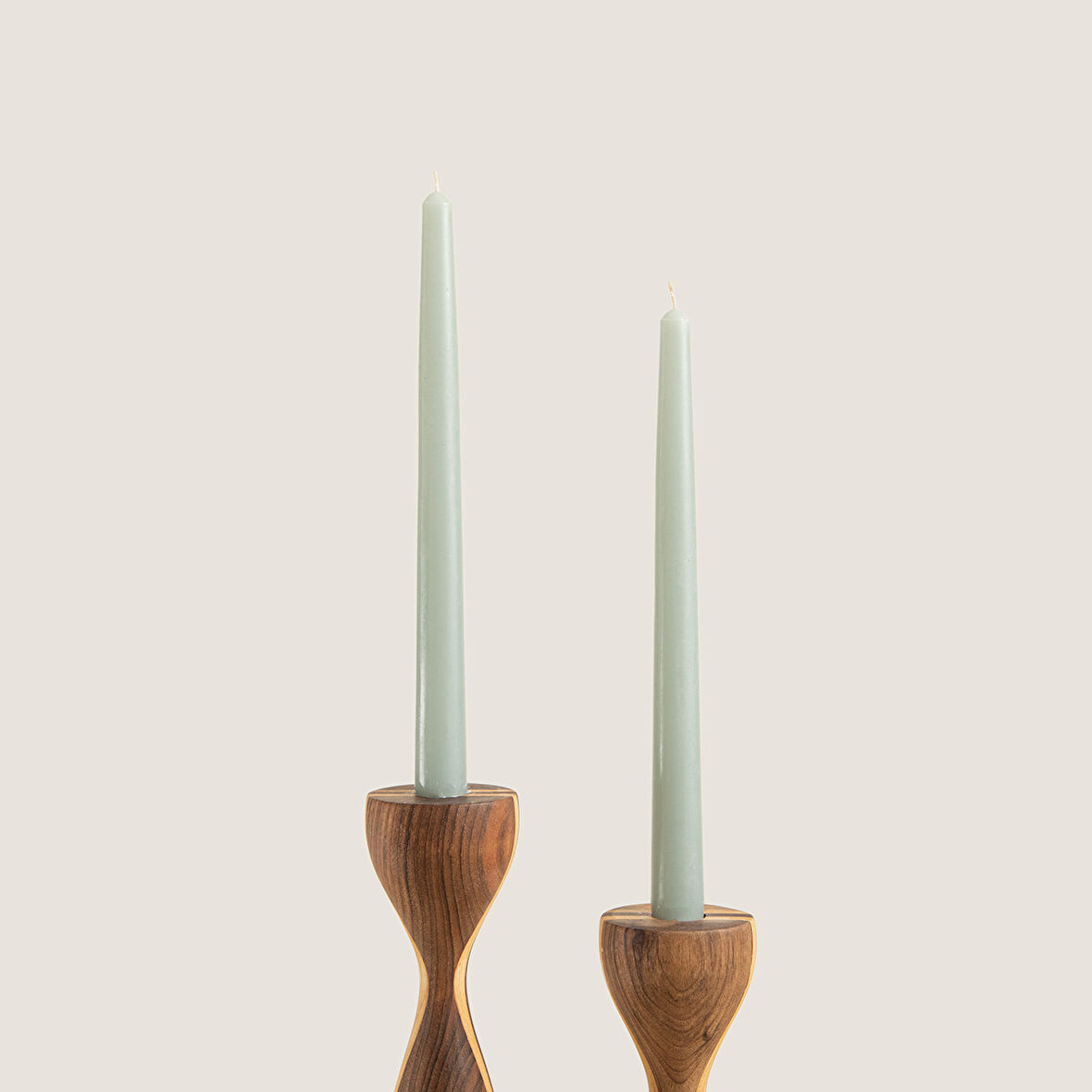 2 li Şamdan Mumu 25 Cm Yeşil
