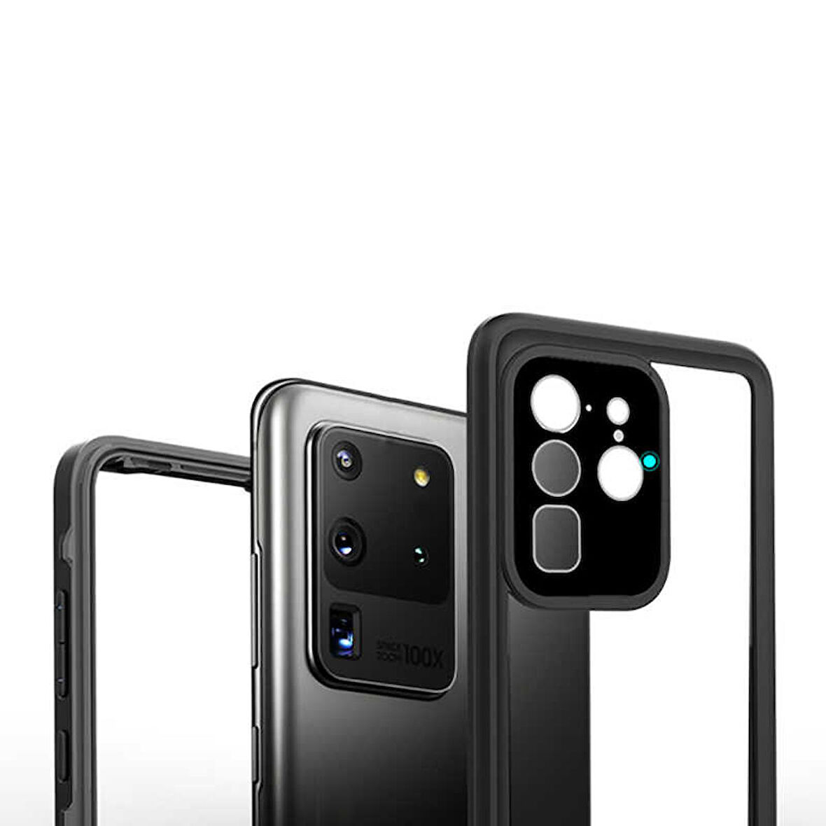 Galaxy S20 Ultra Uyumlu 1-1 Su Geçirmez Uyumlu-Siyah